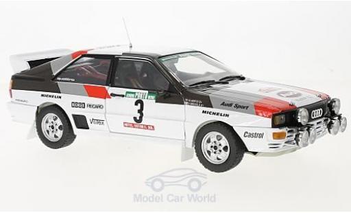 Diecast model cars Audi Quattro 1/18 Sun Star A1 No.3 Rallye WM Rally Portugal 1983 H.Mikkola/A.Hertz ohne Vitrine Audi Quattro 1/18 Sun Star A1 No.3 Rallye WM Rally Portugal 1983 H.Mikkola/A.Hertz ohne Vitrine diecast model cars