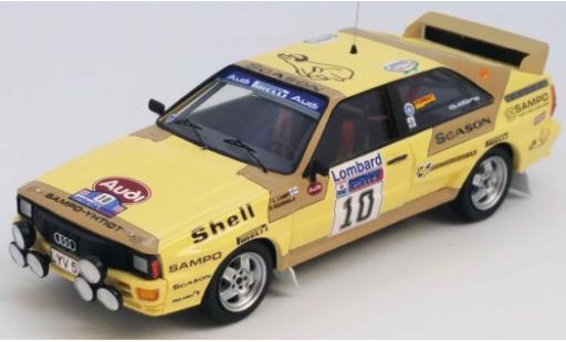 Diecast model cars Audi Quattro 1/43 Trofeu quattro No.10 Rallye WM RAC Rallye 1983 L.Lampi/P.Kuukkala Audi Quattro 1/43 Trofeu quattro No.10 Rallye WM RAC Rallye 1983 L.Lampi/P.Kuukkala diecast model cars