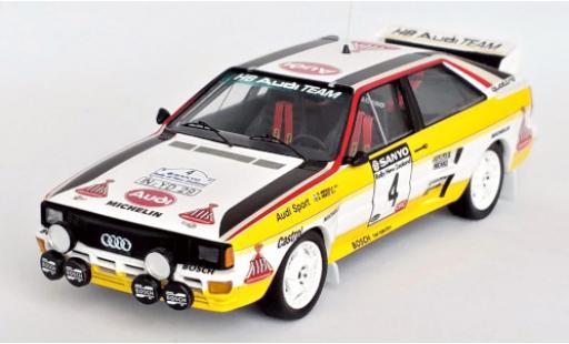 Diecast model cars Audi Quattro 1/43 Trofeu quattro No.4 HB Team HB Rallye WM Rallye Neuseeland 1984 H.Mikkola/A.Hertz Audi Quattro 1/43 Trofeu quattro No.4 HB Team HB Rallye WM Rallye Neuseeland 1984 H.Mikkola/A.Hertz diecast model cars