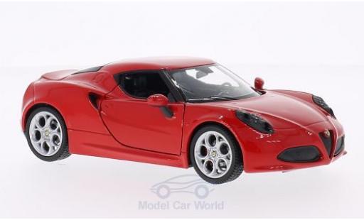 Diecast model cars Alfa Romeo 4C 1/24 Welly red 2014 Alfa Romeo 4C 1/24 Welly red 2014 diecast model cars