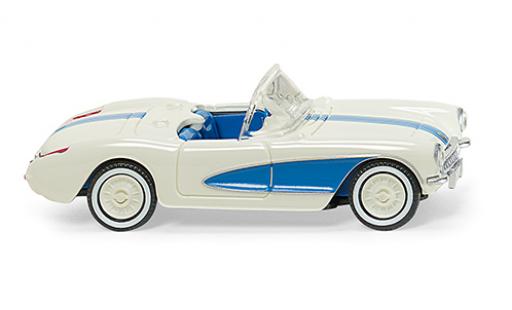 Diecast model cars Chevrolet Corvette 1/87 Wiking (C1) Convertible white/blue 1953 Chevrolet Corvette 1/87 Wiking (C1) Convertible white/blue 1953 diecast model cars
