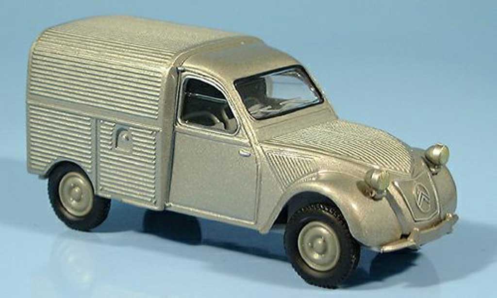 Miniature Citroen 2CV 1/18 Norev Azlp Grise 1958 Avec Toit Ouvrant 