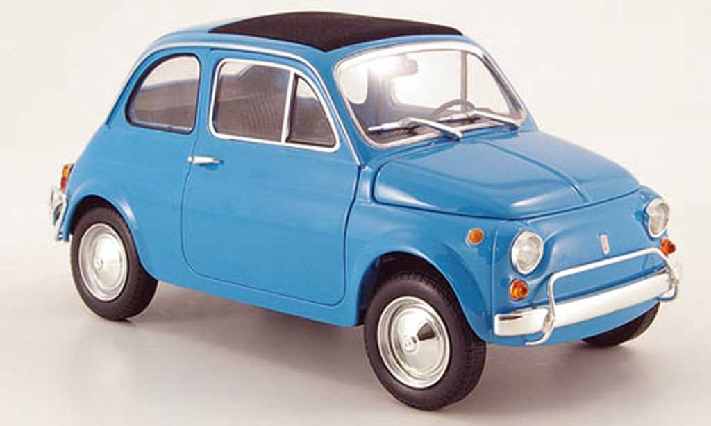 Diecast model cars Fiat 500 L 1/18 Minichamps L blue 1968 