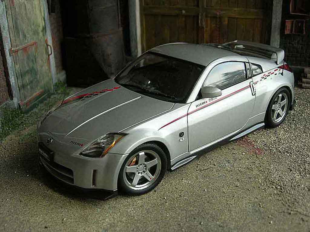 Diecast model cars Nissan 350Z 1/43 Ebbro Fairlady grey metallisee Coupe  Facelift 2005 