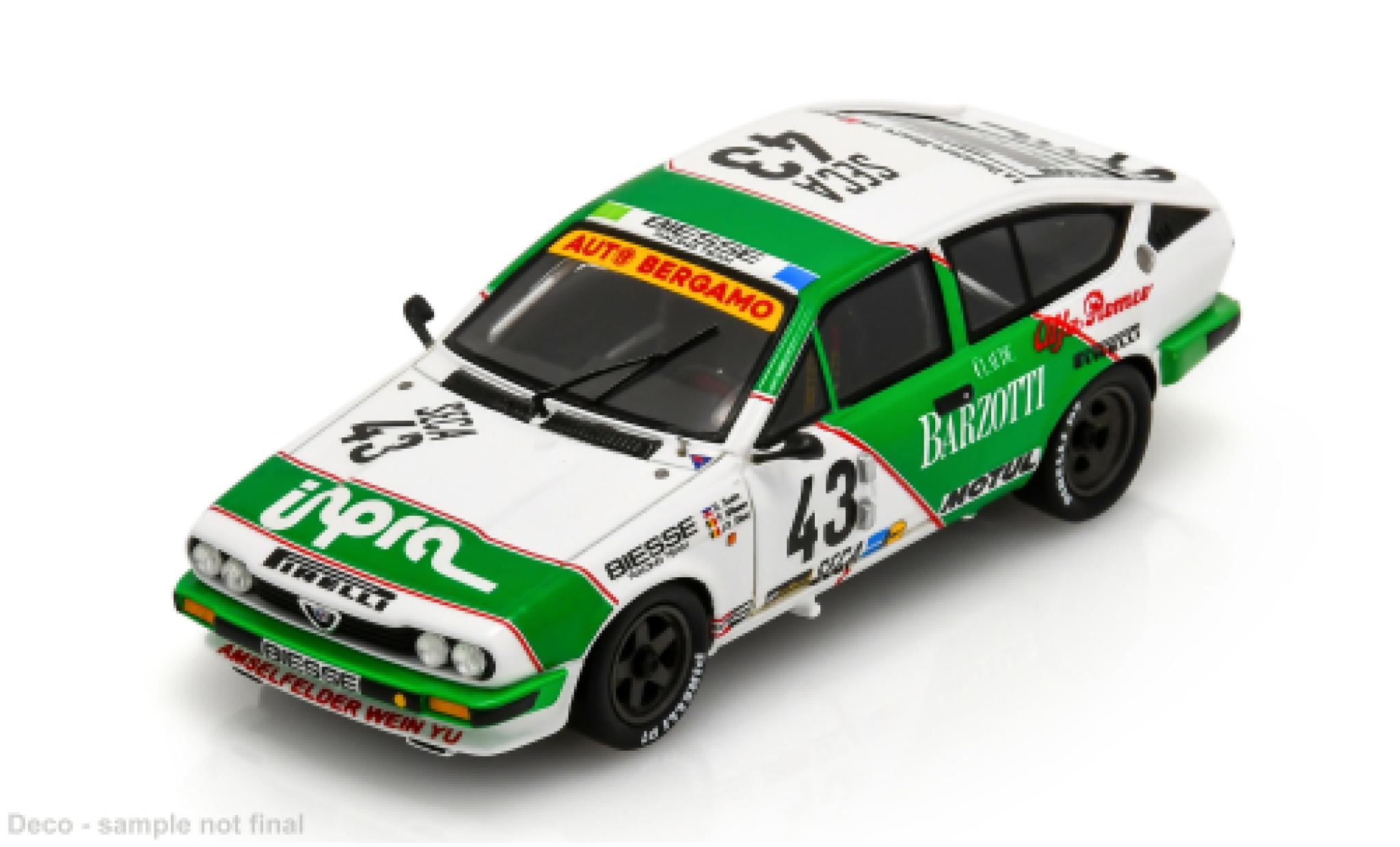 Alfa Romeo GT 1/43 Spark V 6 24h Spa 1984 #43 D.Suster/P.Witmeur 1:43 diecast model cars