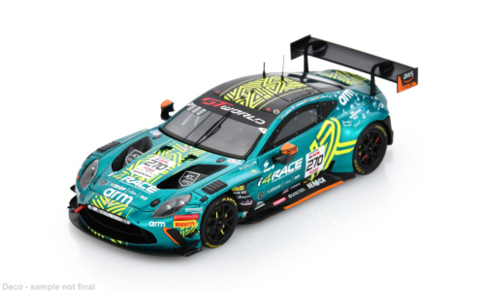Aston Martin Vantage 1/43 Spark AMR GT3 EVO 24h Spa 2025 comtoyou Racing #270 A.Leroy/R.Almeida 1:43 diecast model cars