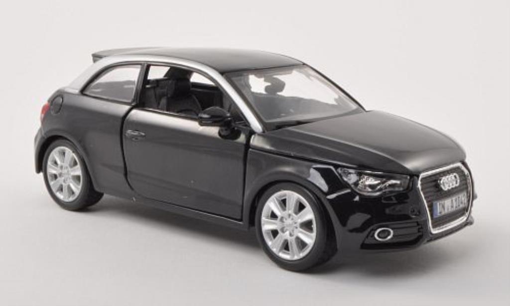 Diecast model cars Audi A1 1/24 Burago black/grey 