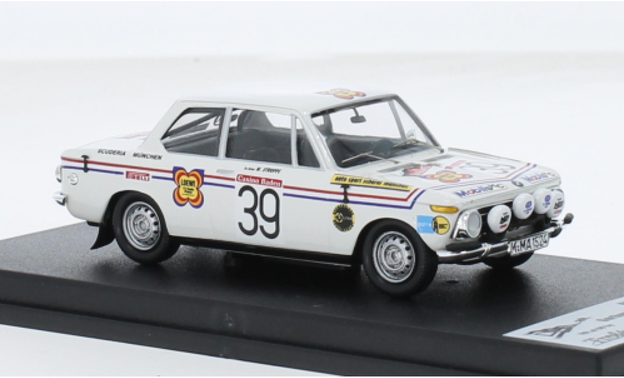 Bmw 2002 1/43 Trofeu Ti Alpenfahrt 1973 #39 G.W.Stroppe/W.Smolej 1:43 diecast model cars