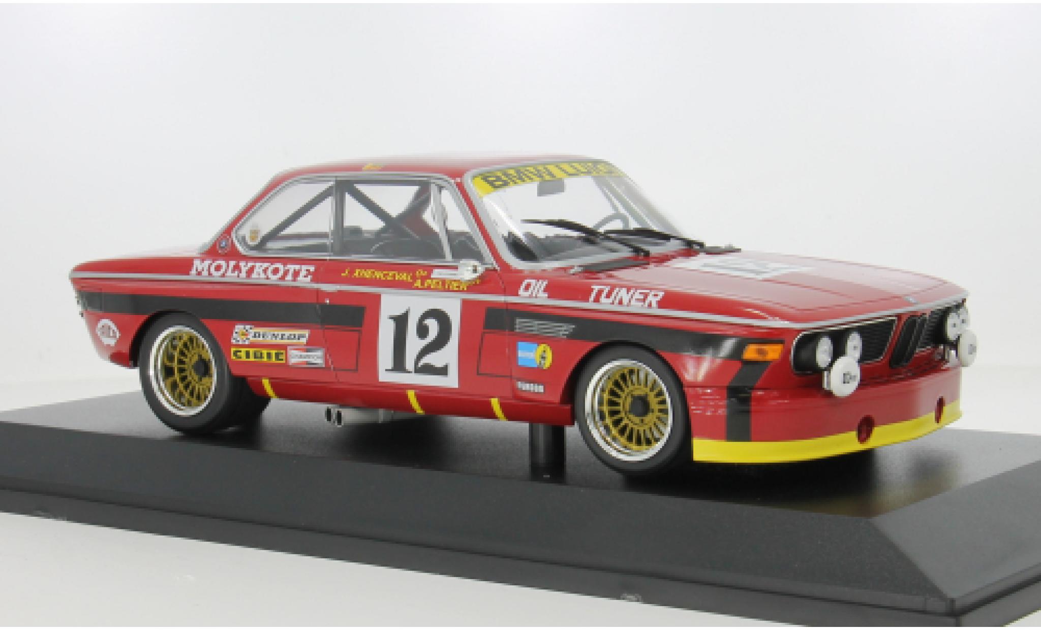 Bmw 3.0 1/18 Minichamps CSL 24h Spa 1974 Luigi #12 A.Peltier/J.Xhenceval 1:18 diecast model cars