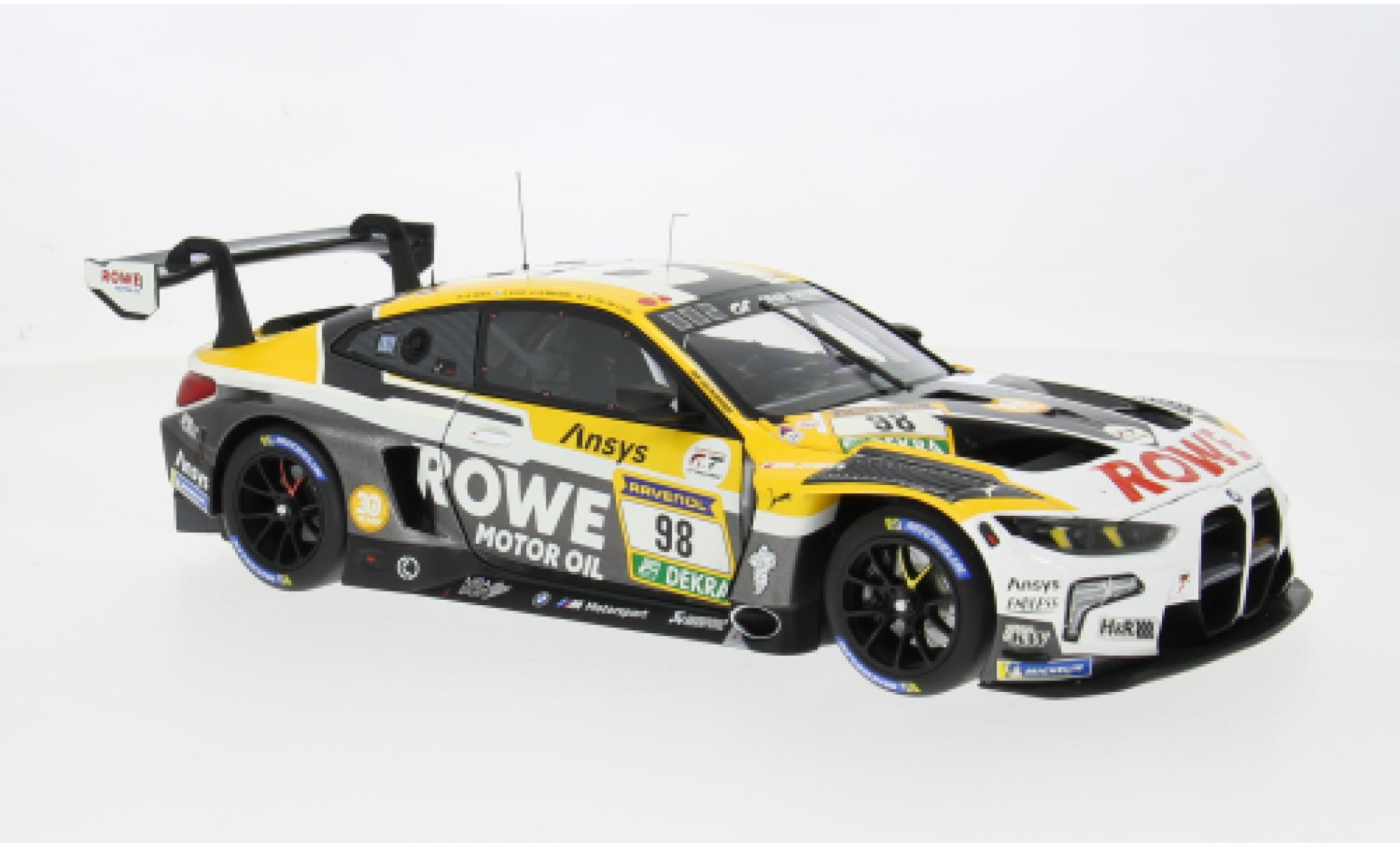 Bmw M4 1/18 Minichamps GT3 EVO 24h N&uuml;rburgring 2025 Team Rowe Racing #98 J.Krohn/R.Marciello 1:18 diecast model cars