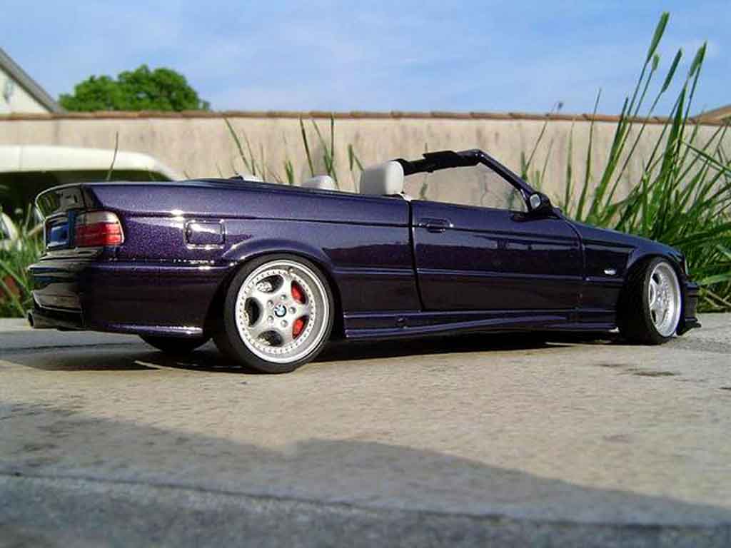 Bmw M3 E36 cabriolet 1/18 Ut Models E36 cabriolet cabriolet techno violet jantes porsche