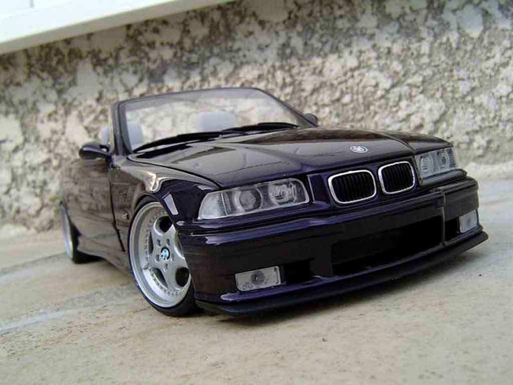Bmw M3 E36 cabriolet 1/18 Ut Models E36 cabriolet cabriolet techno violet jantes porsche
