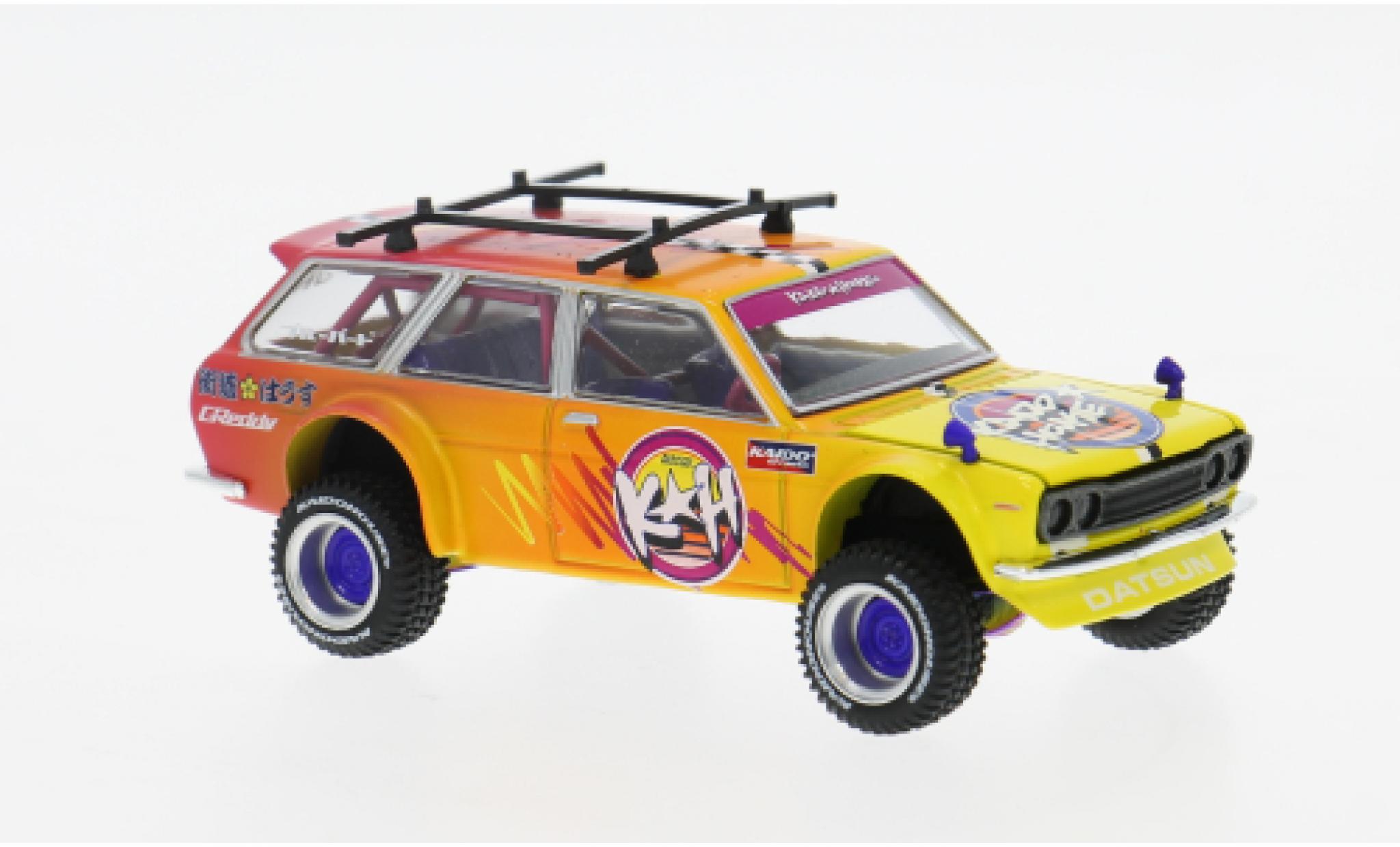 Datsun 510 1/64 Mini GT Wagon 4x4 Kaido Islands V1 orange/violett 1969 1:64 diecast model cars