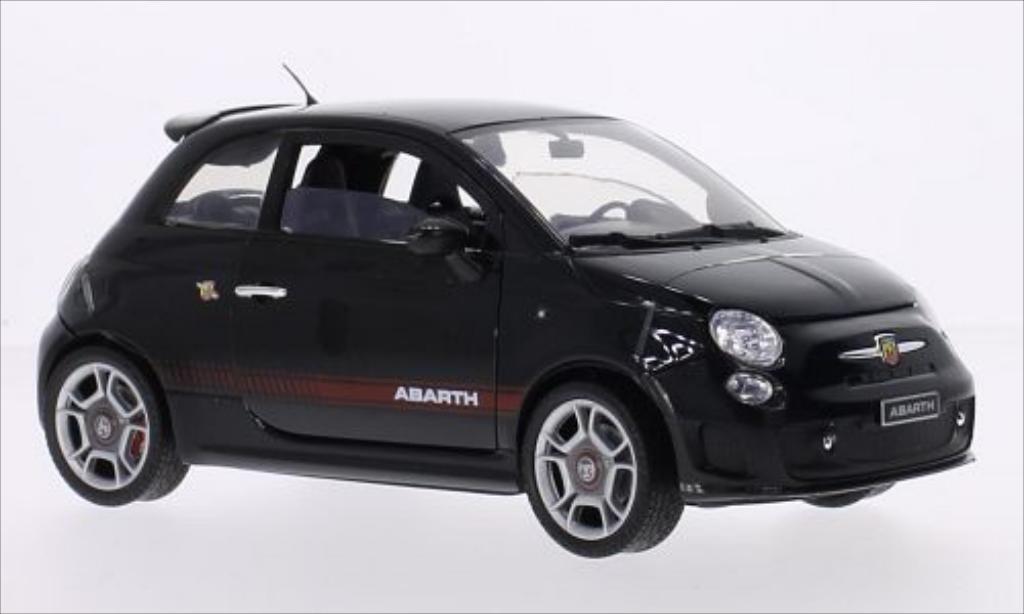 Diecast model cars Fiat 500 Abarth 1/18 Norev Abarth cabriolet red 2009 