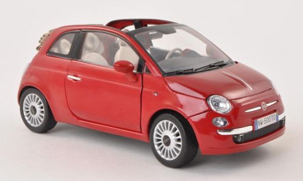 Fiat 500 Convertible, Light Green, Model Car, Ready-Made Model, Motormax  1:24: : Toys