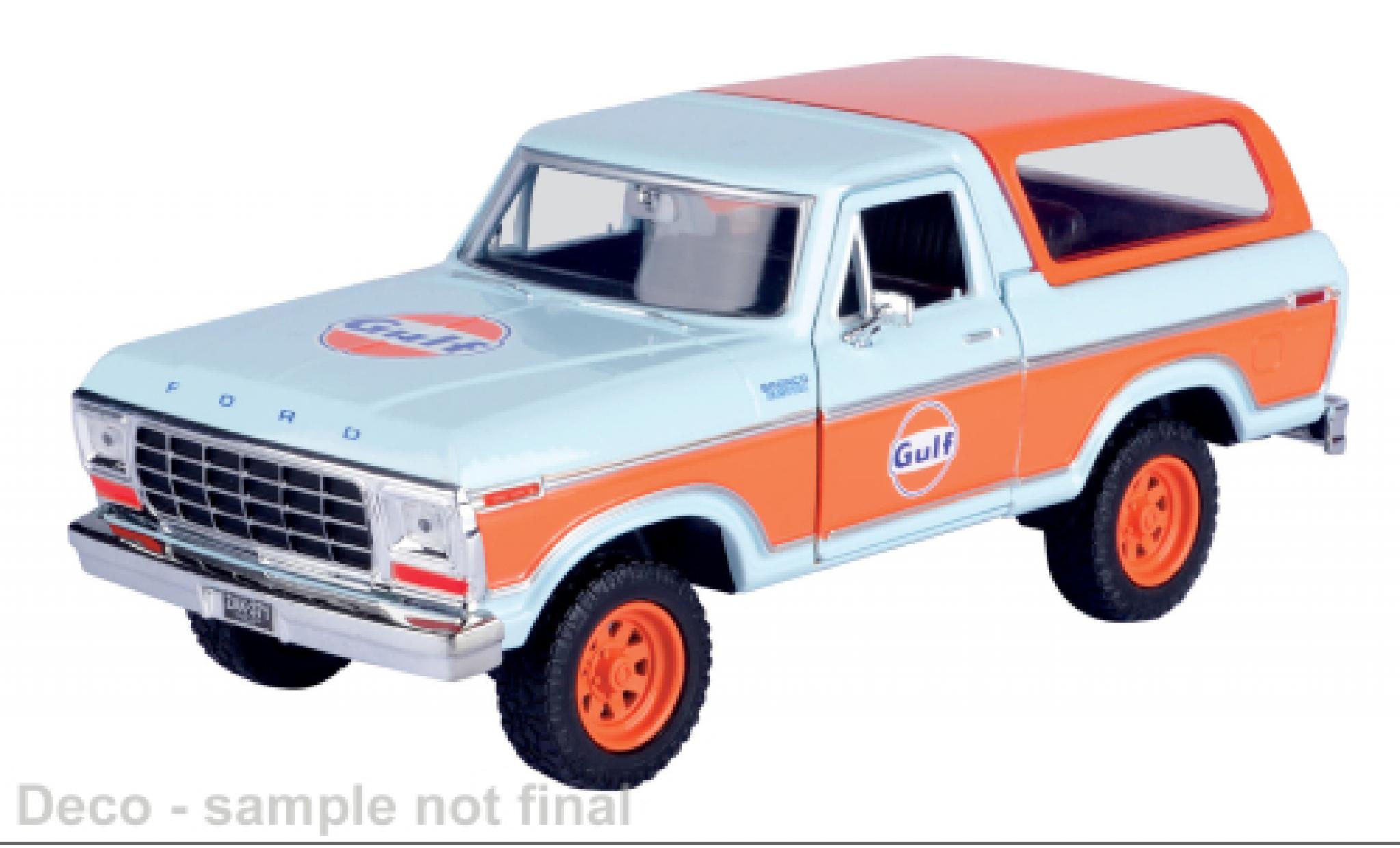 Ford Bronco 1/24 Motormax 1978 Gulf 1:24 diecast model cars