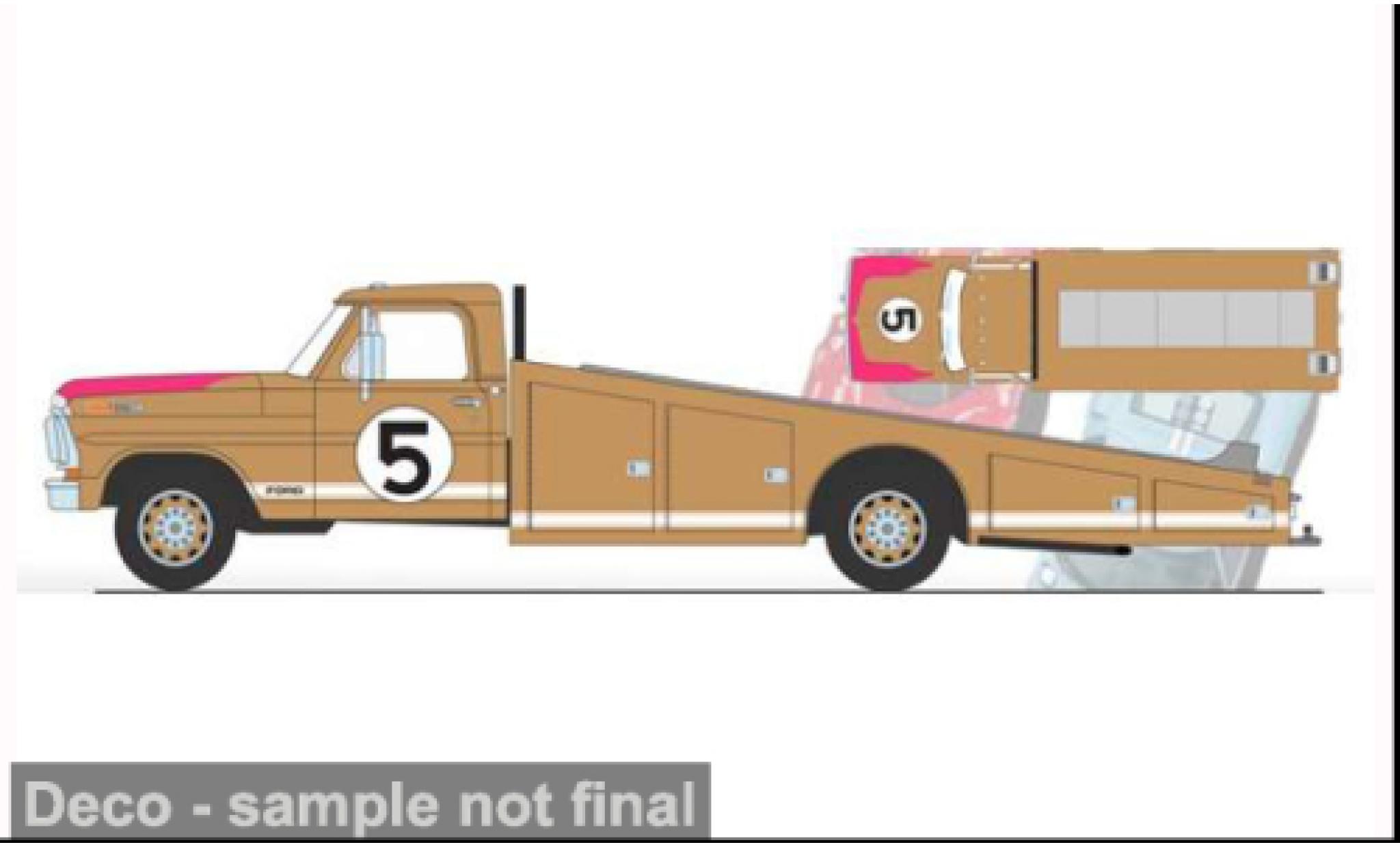 Ford F-350 1/18 ACME Ramp Truck braun 1970 60th Anniversary 24 Hours of Le Mans 1966 #5 1:18 diecast model cars