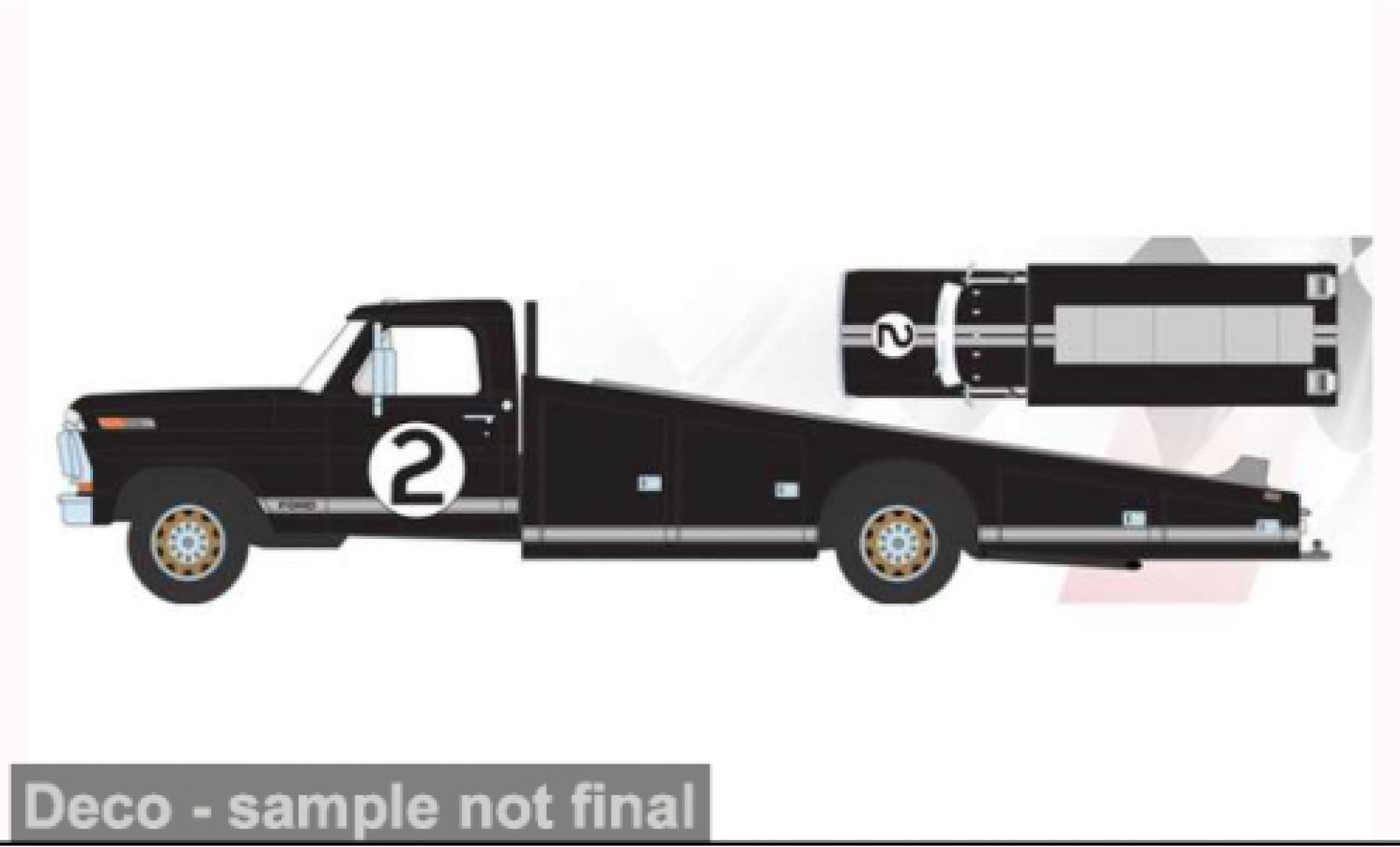 Ford F-350 1/18 ACME Ramp Truck schwarz 1970 60th Anniversary 24 Hours of Le Mans 1966 #2 1:18 diecast model cars