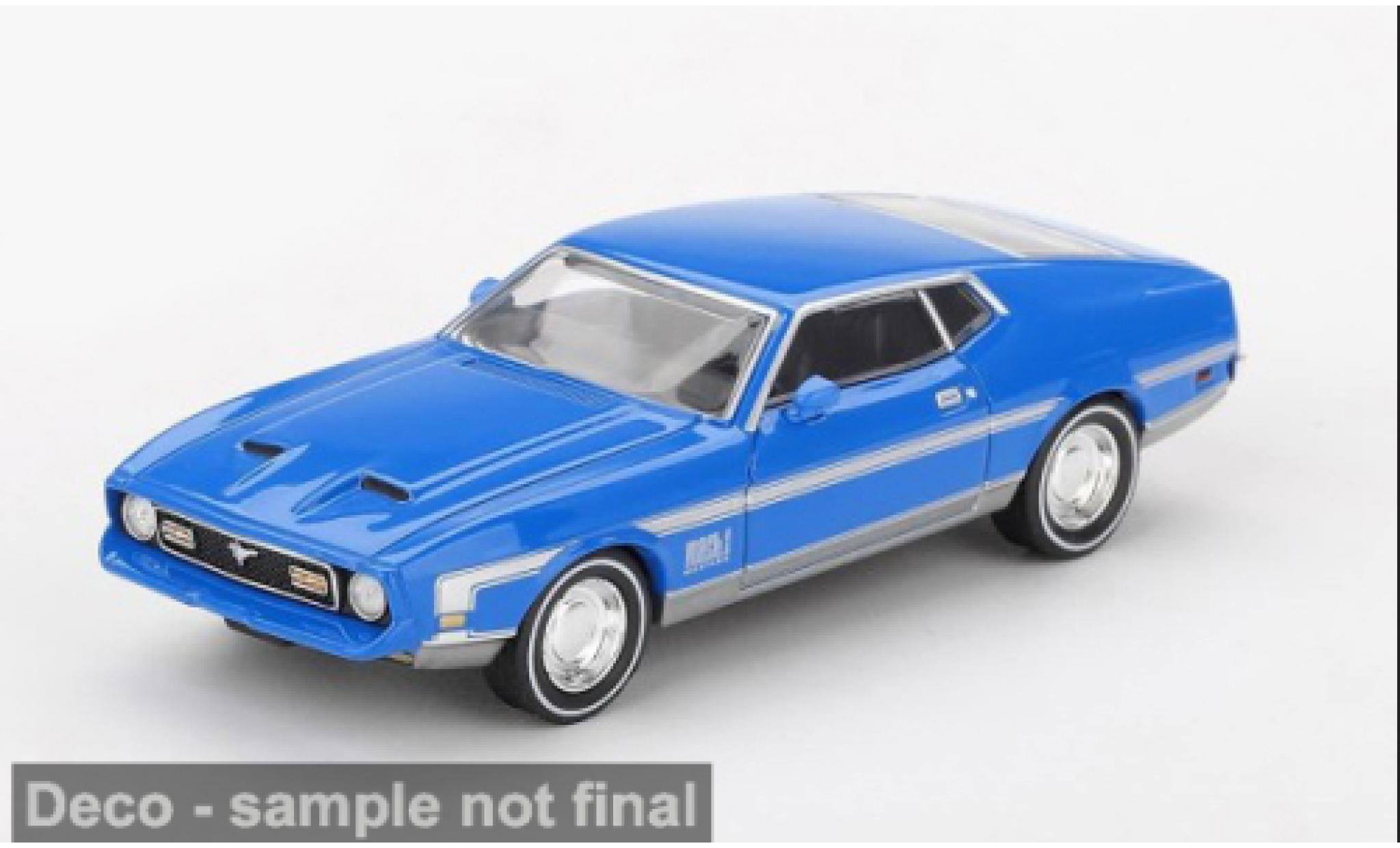 Ford Mustang 1/64 Mini GT Mach 1 blau 1971 1:64 diecast model cars