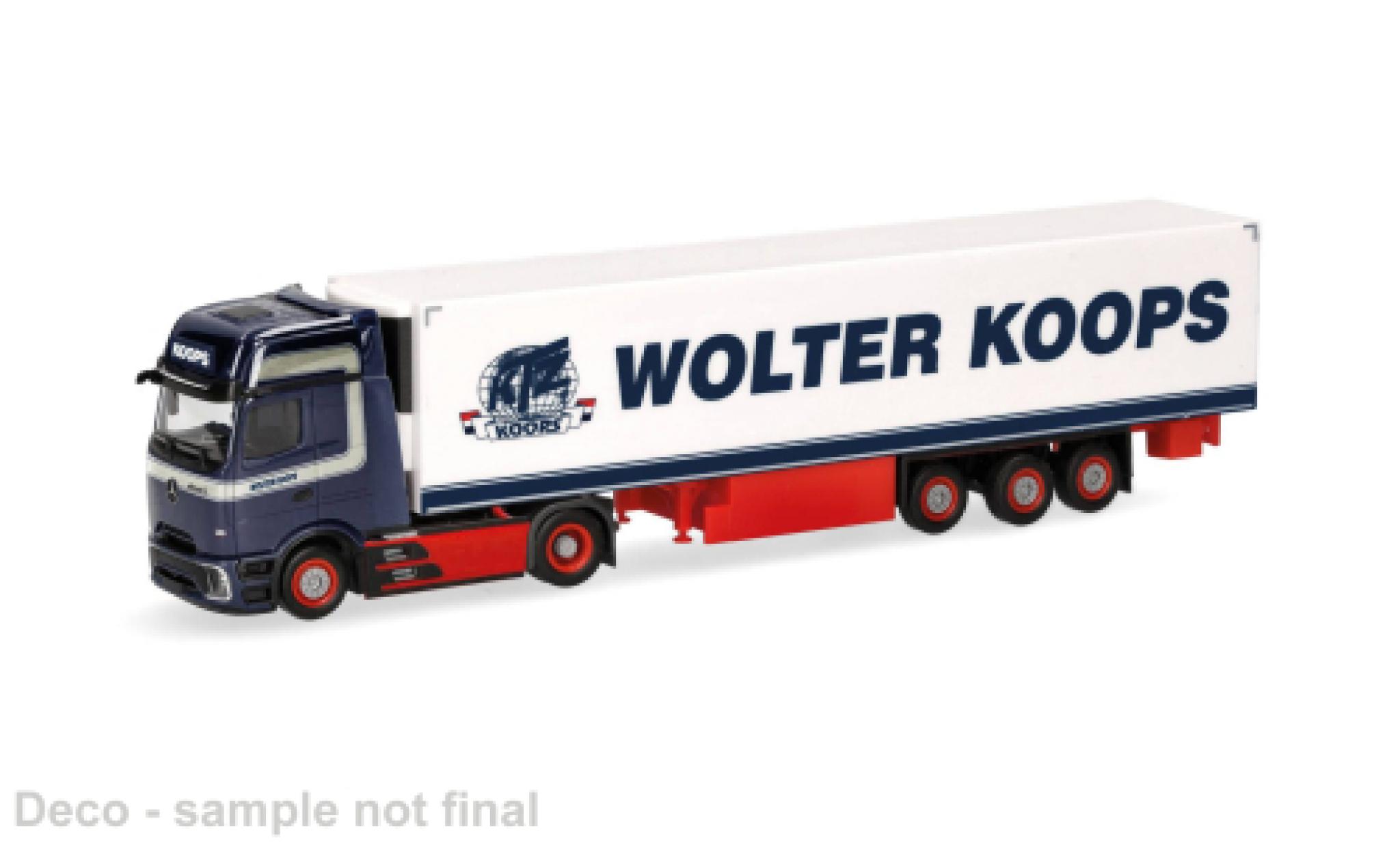 Mercedes Actros Herpa L blau/weiss Wolter Koops 1:87 diecast model cars