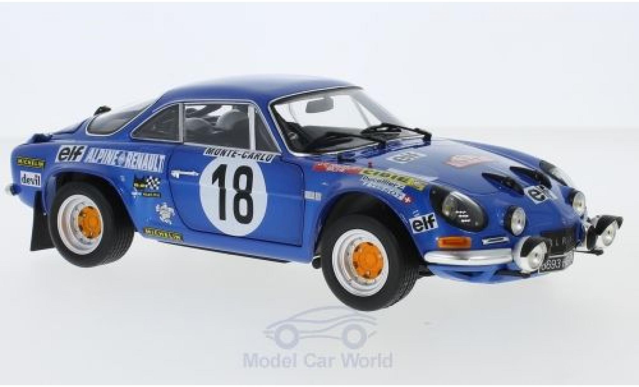 Renault Alpine A110 1600S Yellow 1/18 Diecast Model Car by Kyosho