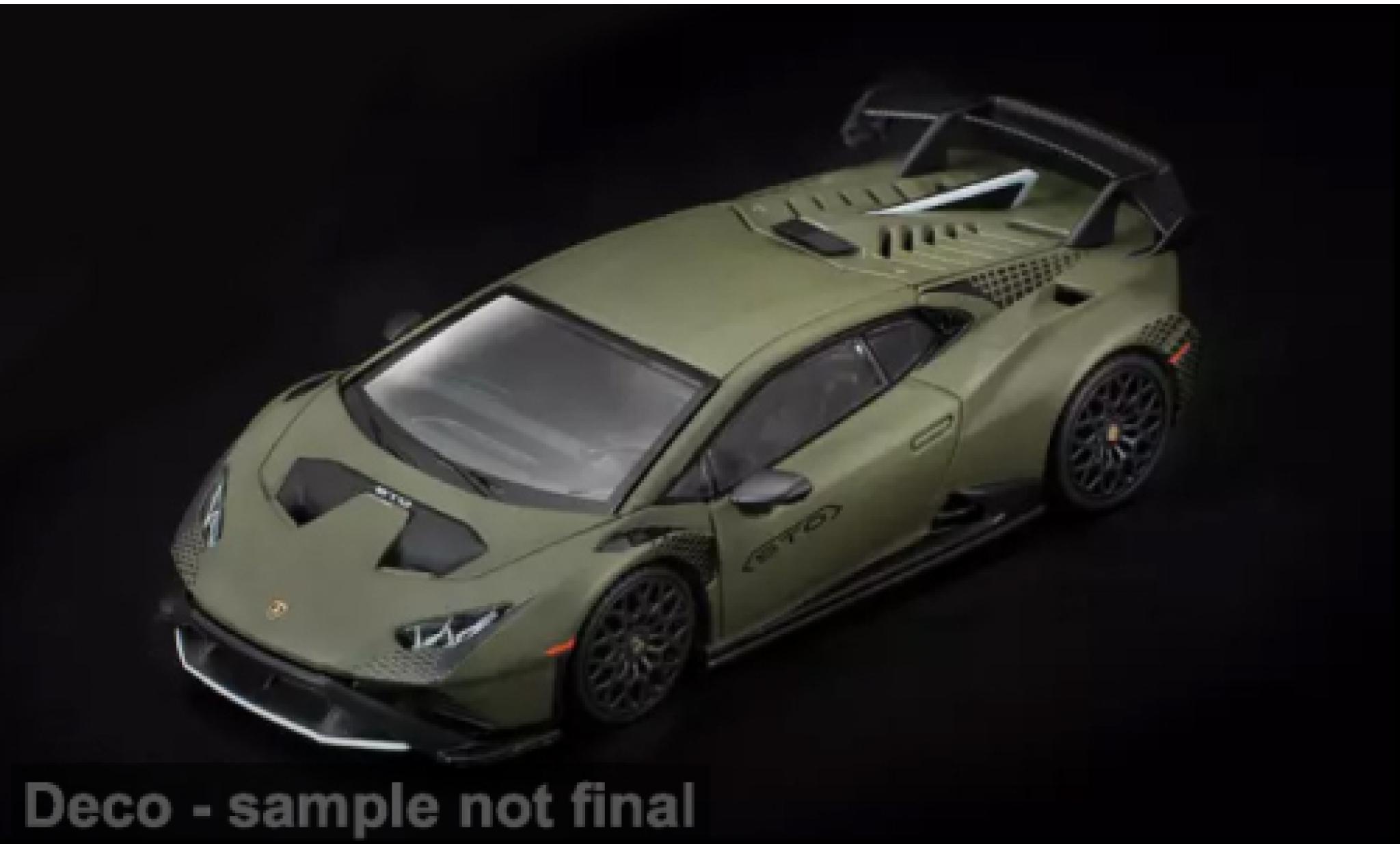 Lamborghini Huracan 1/64 Pop Race STO oliv 1:64 diecast model cars