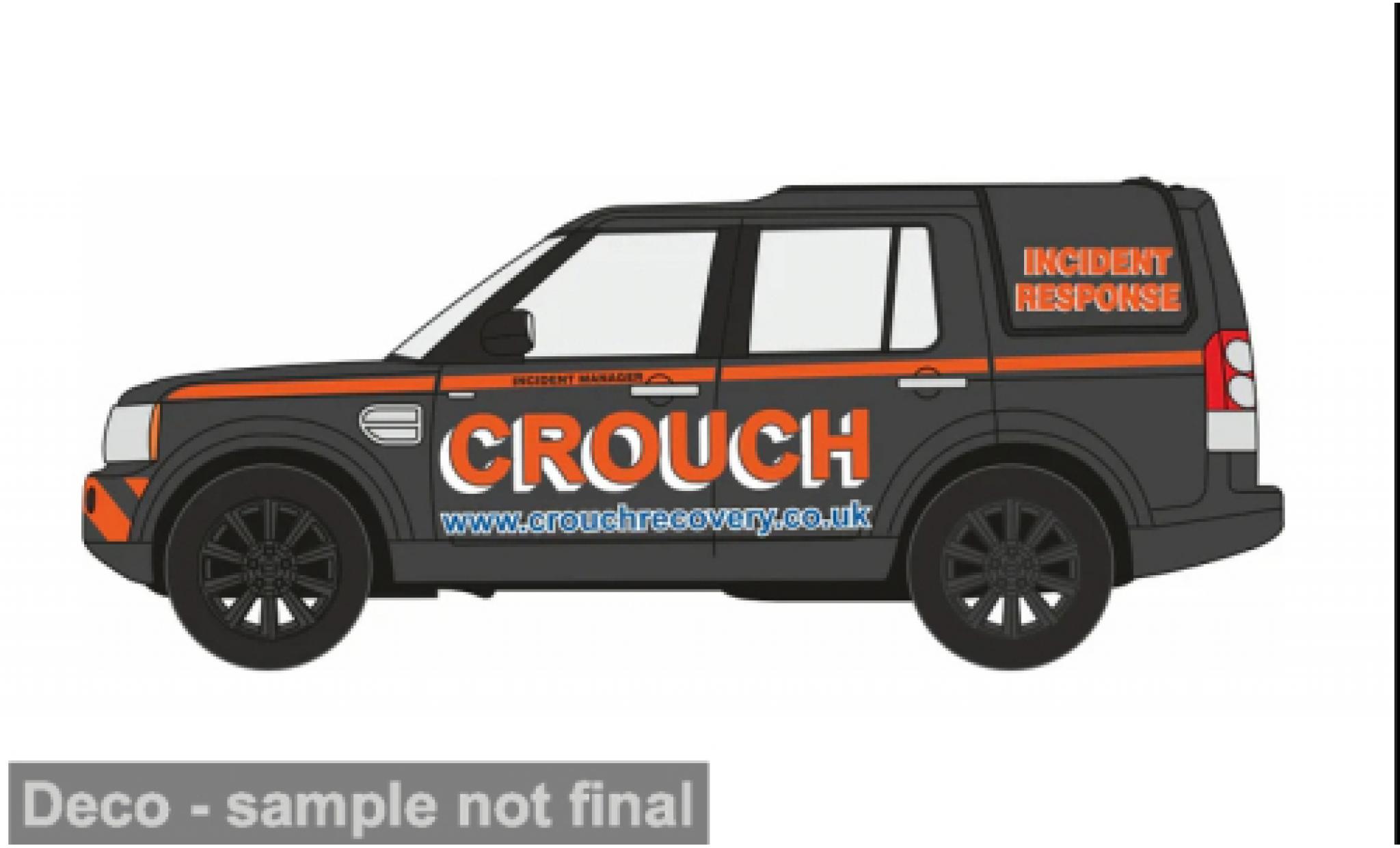 Land Rover Discovery 1/76 Oxford 4 grau Crouch Recovery 1:76 diecast model cars