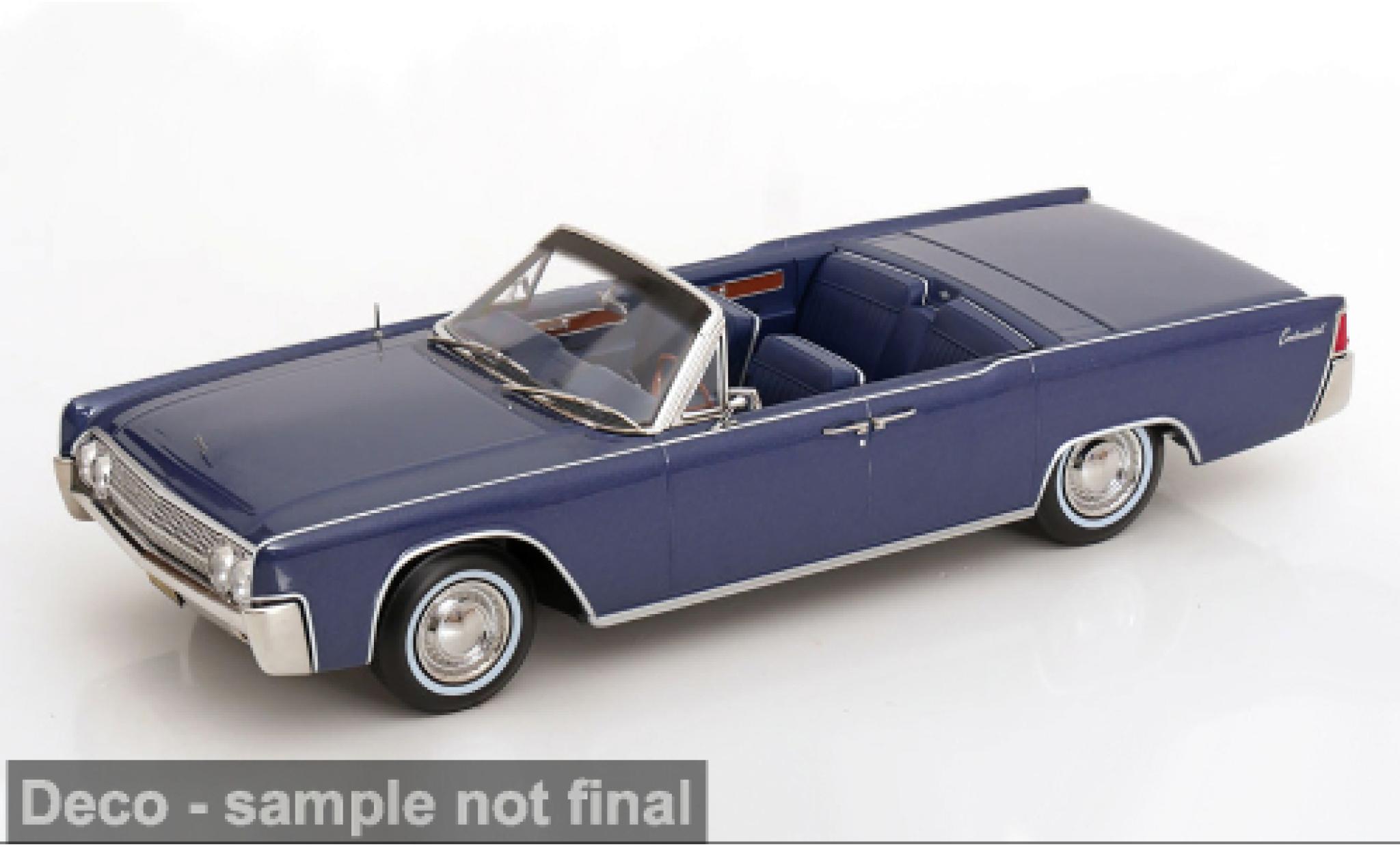 Lincoln Continental 1/18 KK Scale Convertible blau/schwarz 1963 Lawyer 1:18 diecast model cars