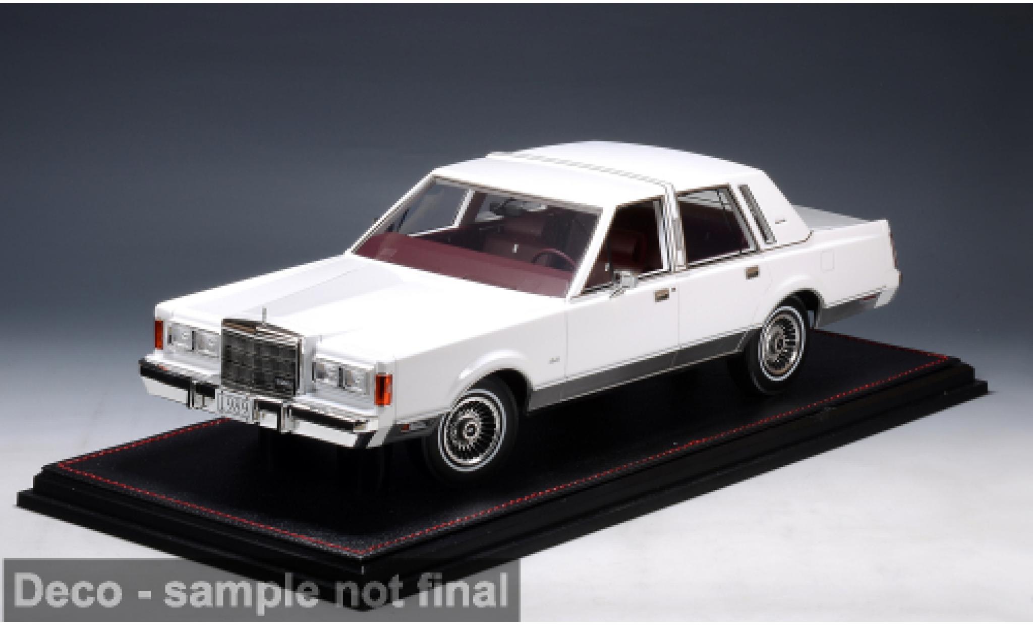 Lincoln Town Car 1/18 GLM weiss 1989 1:18 diecast model cars