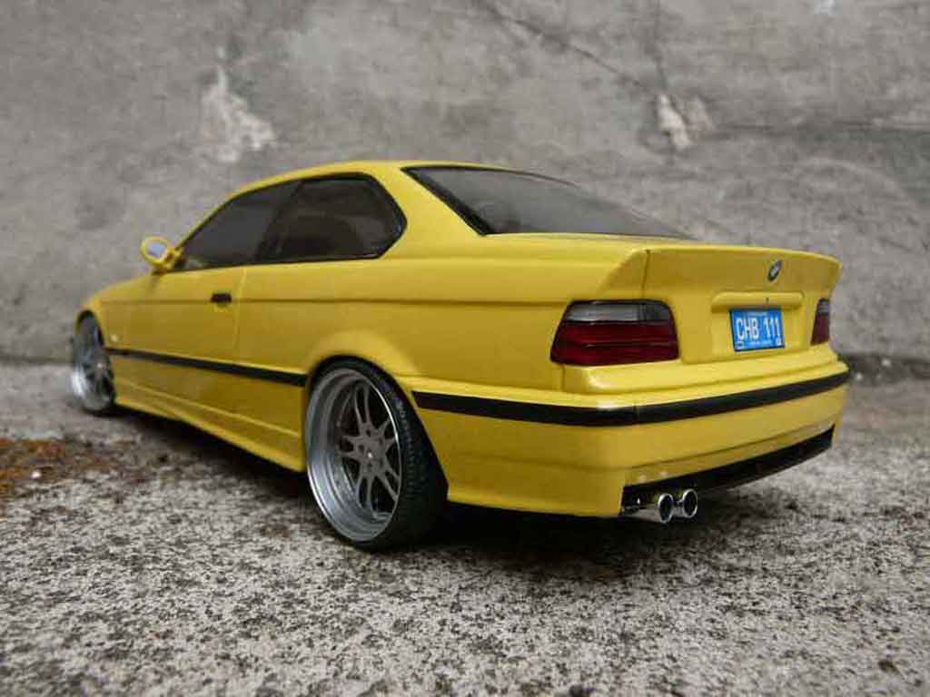 Diecast model cars Bmw M3 E36 1/18 Ut Models jaune E36 jantes alu tuning 