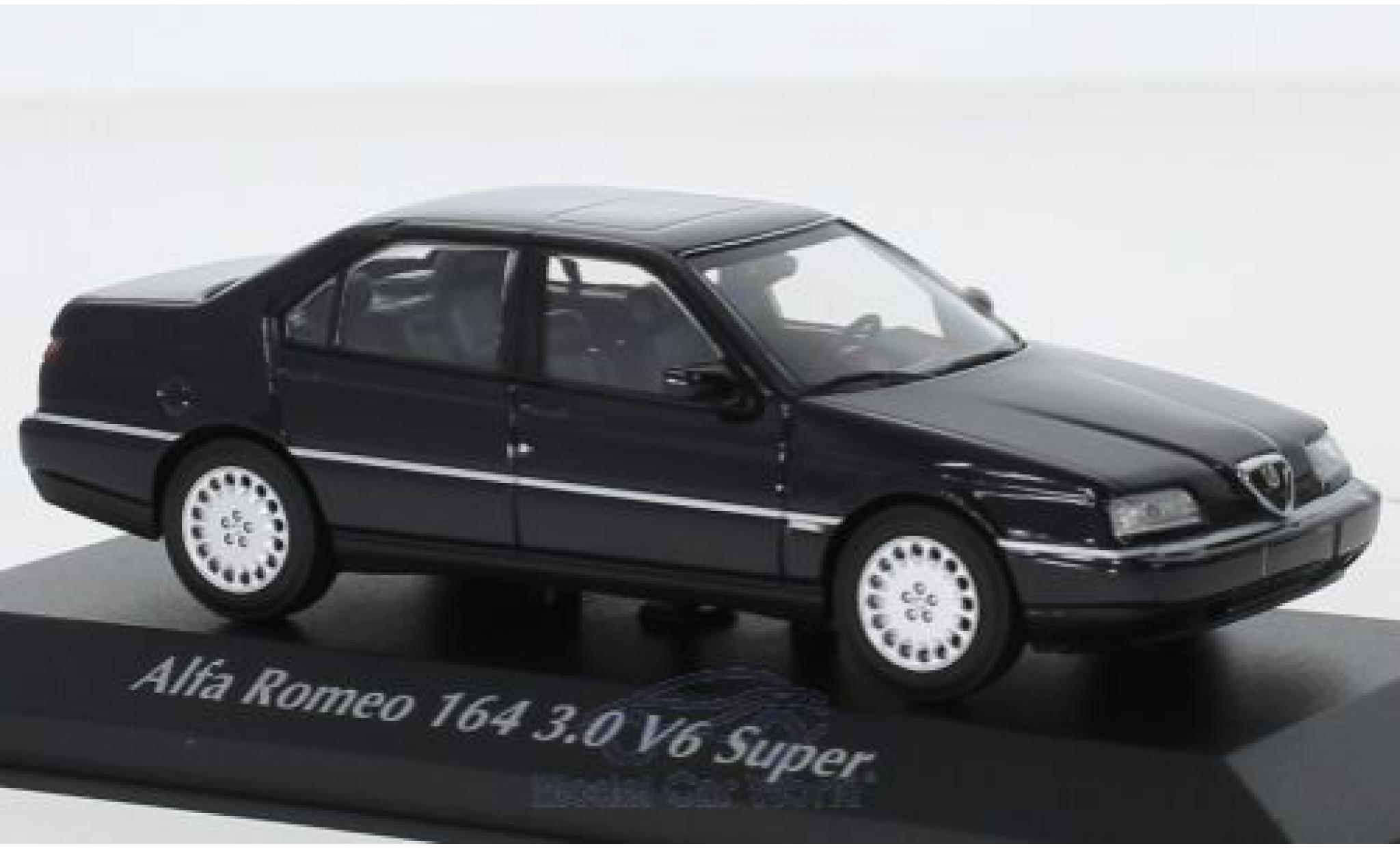 Alfa Romeo 164 1/43 Maxichamps 3.0 V6 Super blue 1992 diecast model cars