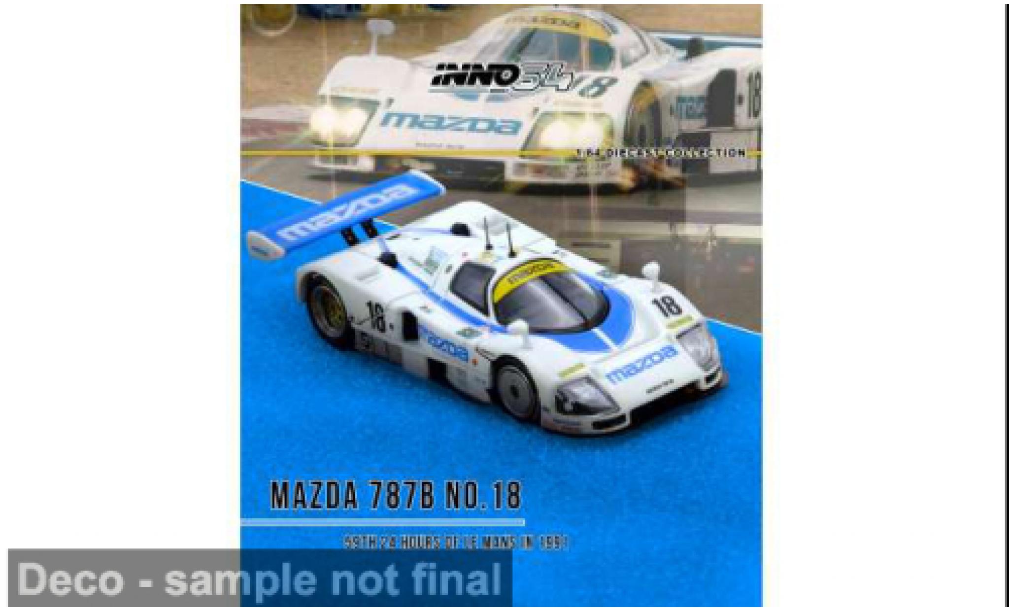 Mazda 787B 1/64 INNO64 24h Le Mans 1991 1:64 diecast model cars