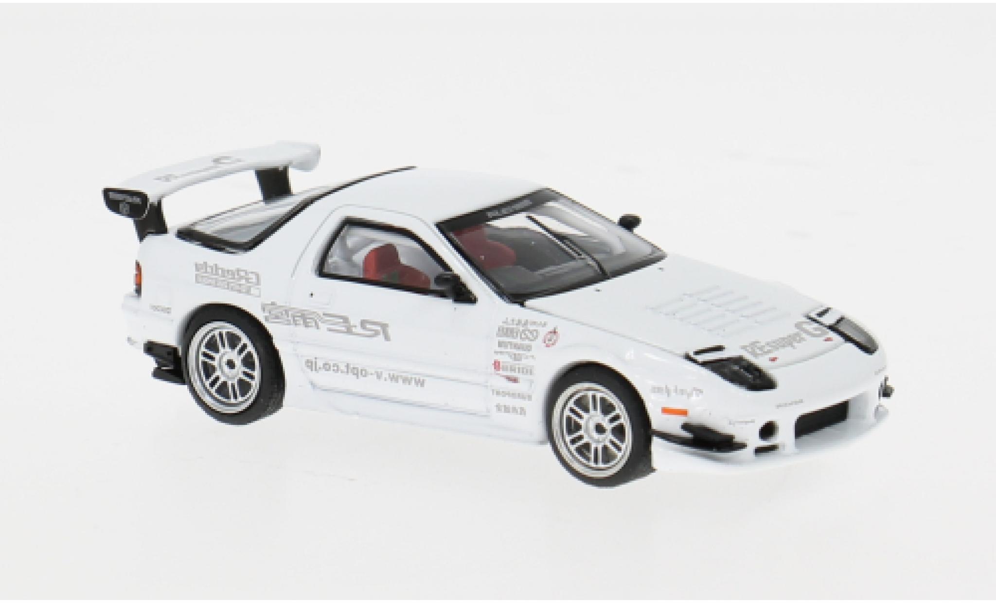 Mazda RX7 1/64 Pop Race (FC3S) weiss 1986 1:64 diecast model cars