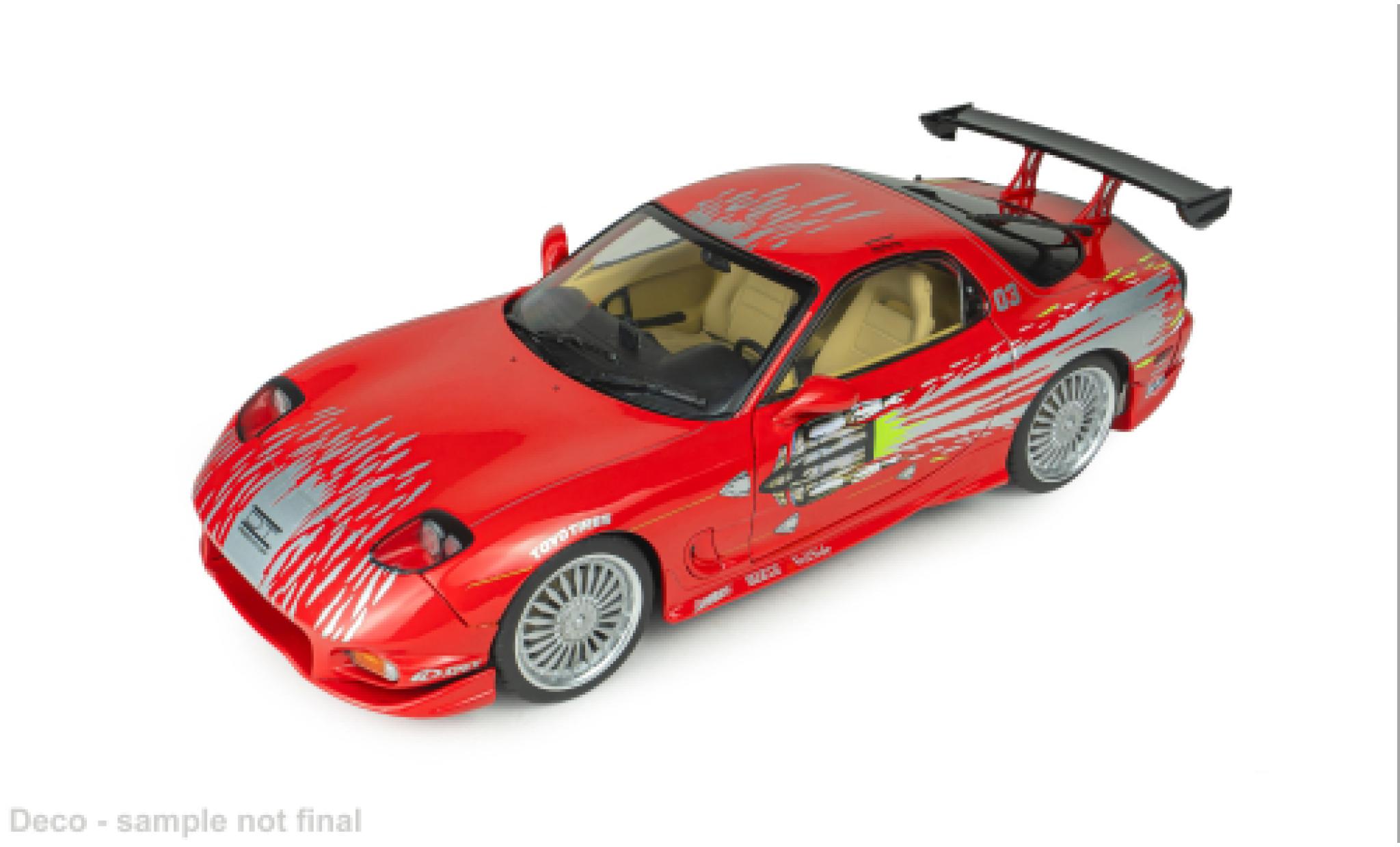 Mazda RX7 1/18 Solido FD3RS rot/silber Fast &amp; Furious 1:18 diecast model cars