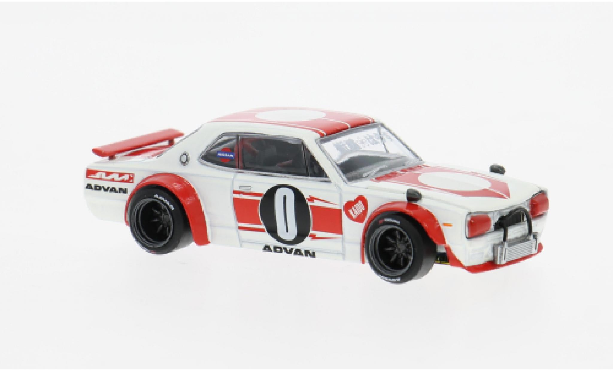 Nissan Skyline 1/64 Mini GT GT-R (KPGC10) weiss/rot 1969 1:64 diecast model cars