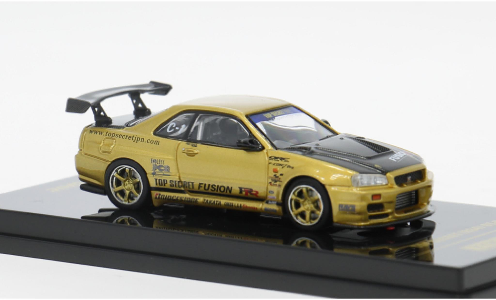 Nissan Skyline 1/64 INNO64 GT-R (R34) gold 1999 1:64 diecast model cars