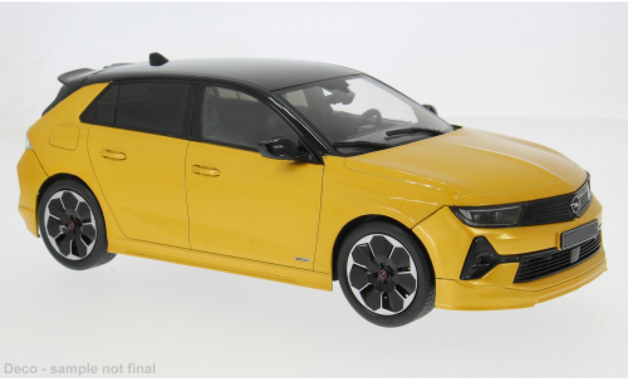 Opel Astra 1/18 MCG L gelb 2023 1:18 diecast model cars