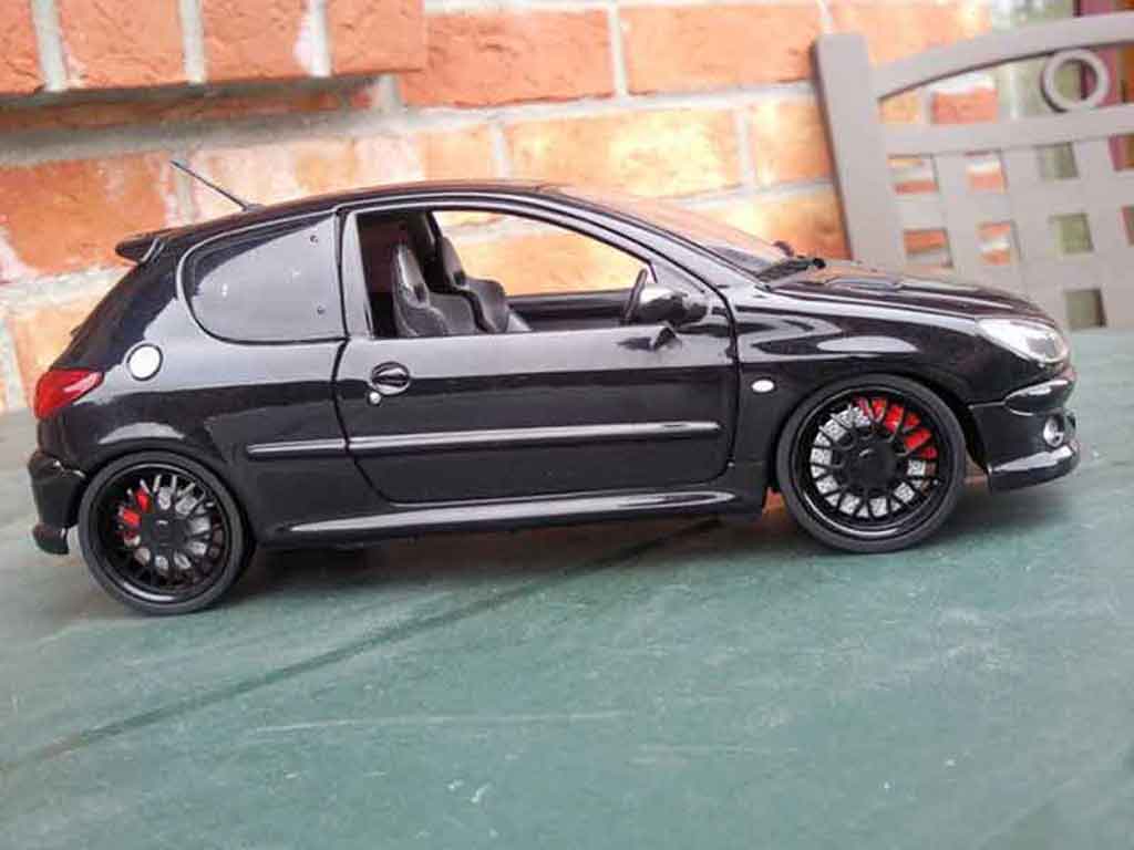 Diecast model cars Peugeot 206 RC 1/18 Norev RC jantes blacks et