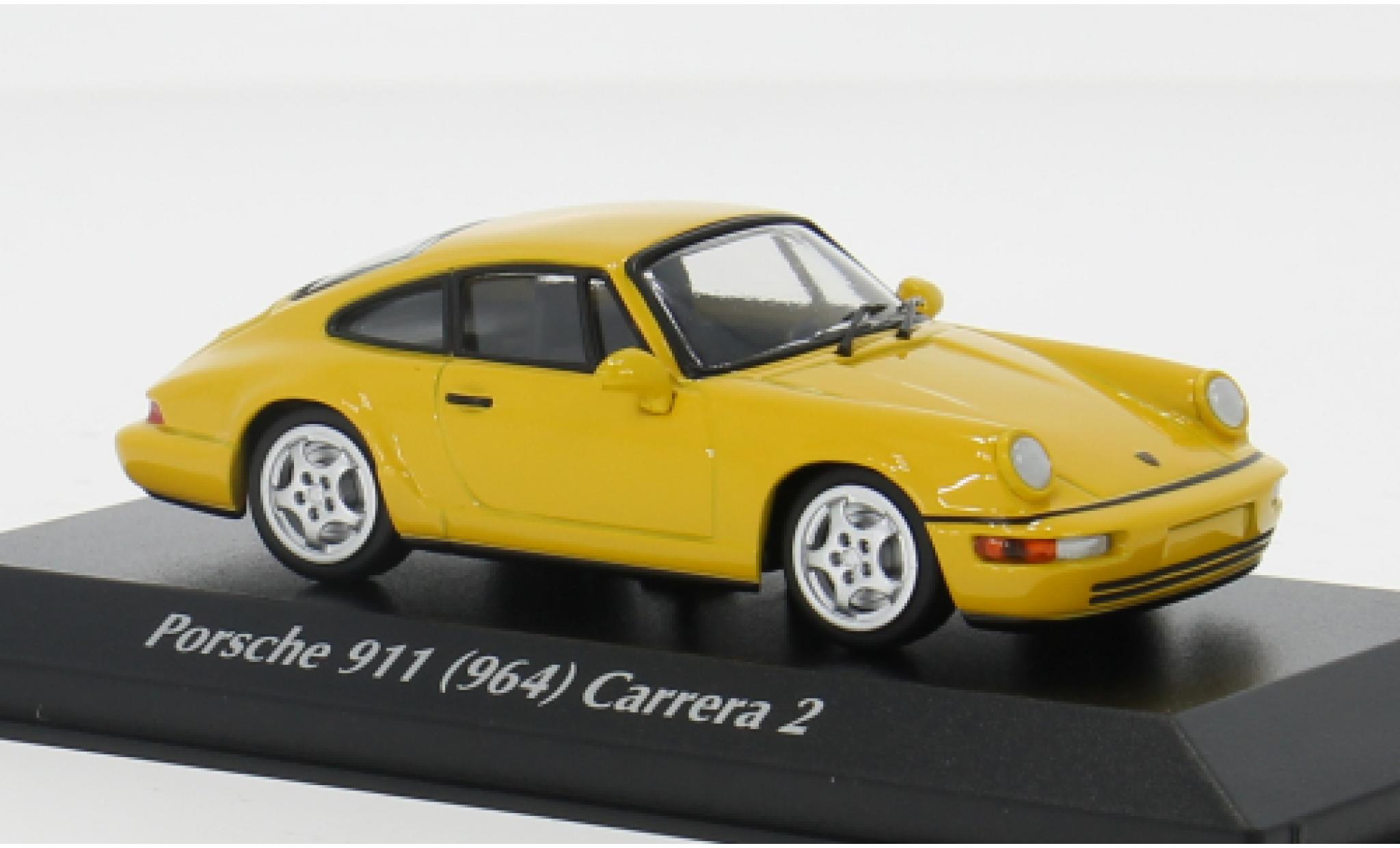 Porsche 993 1/43 Maxichamps 911  Carrera gelb 1992 1:43 diecast model cars