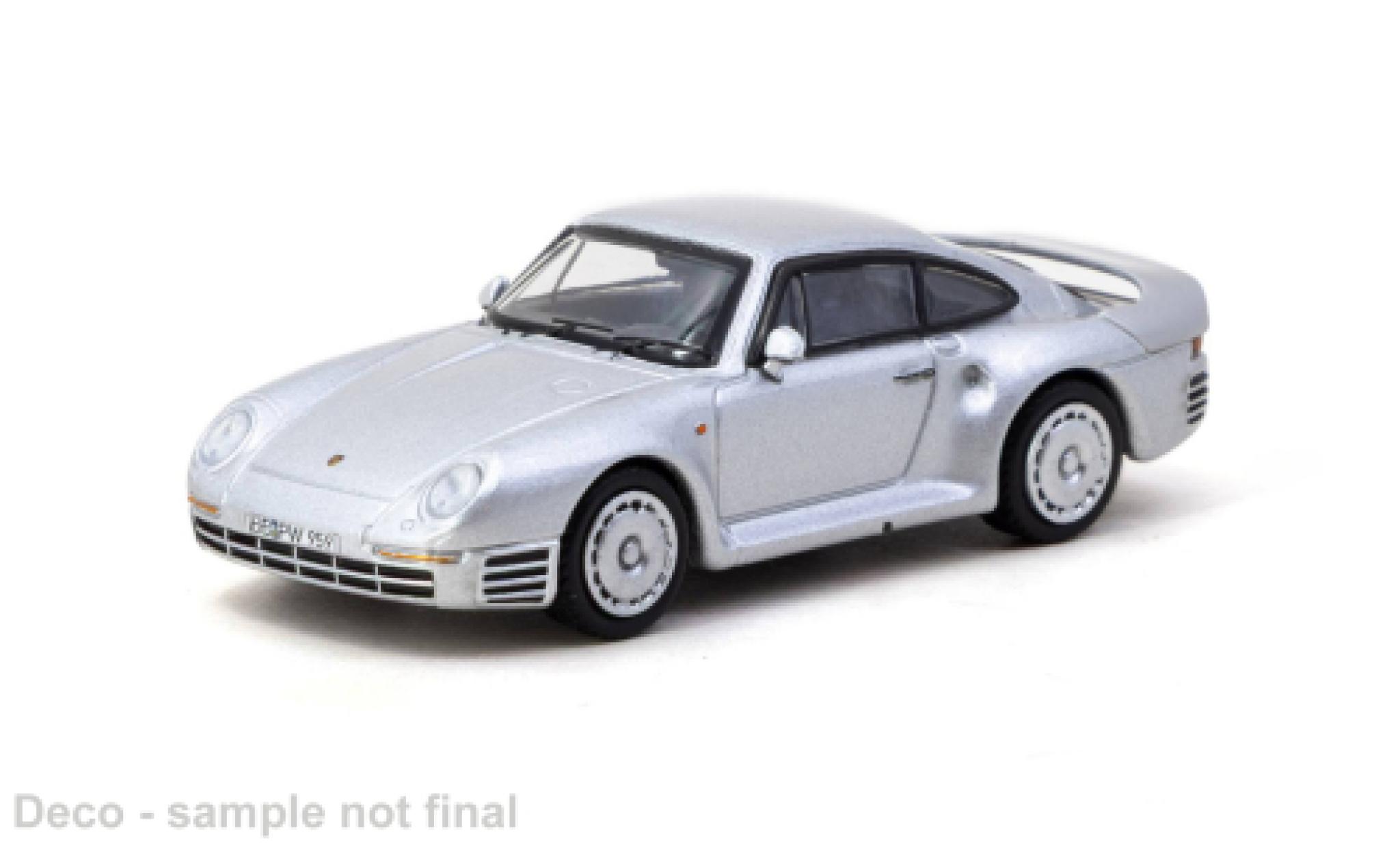Porsche 959 1/64 Tarmac Works silber 1989 1:64 diecast model cars