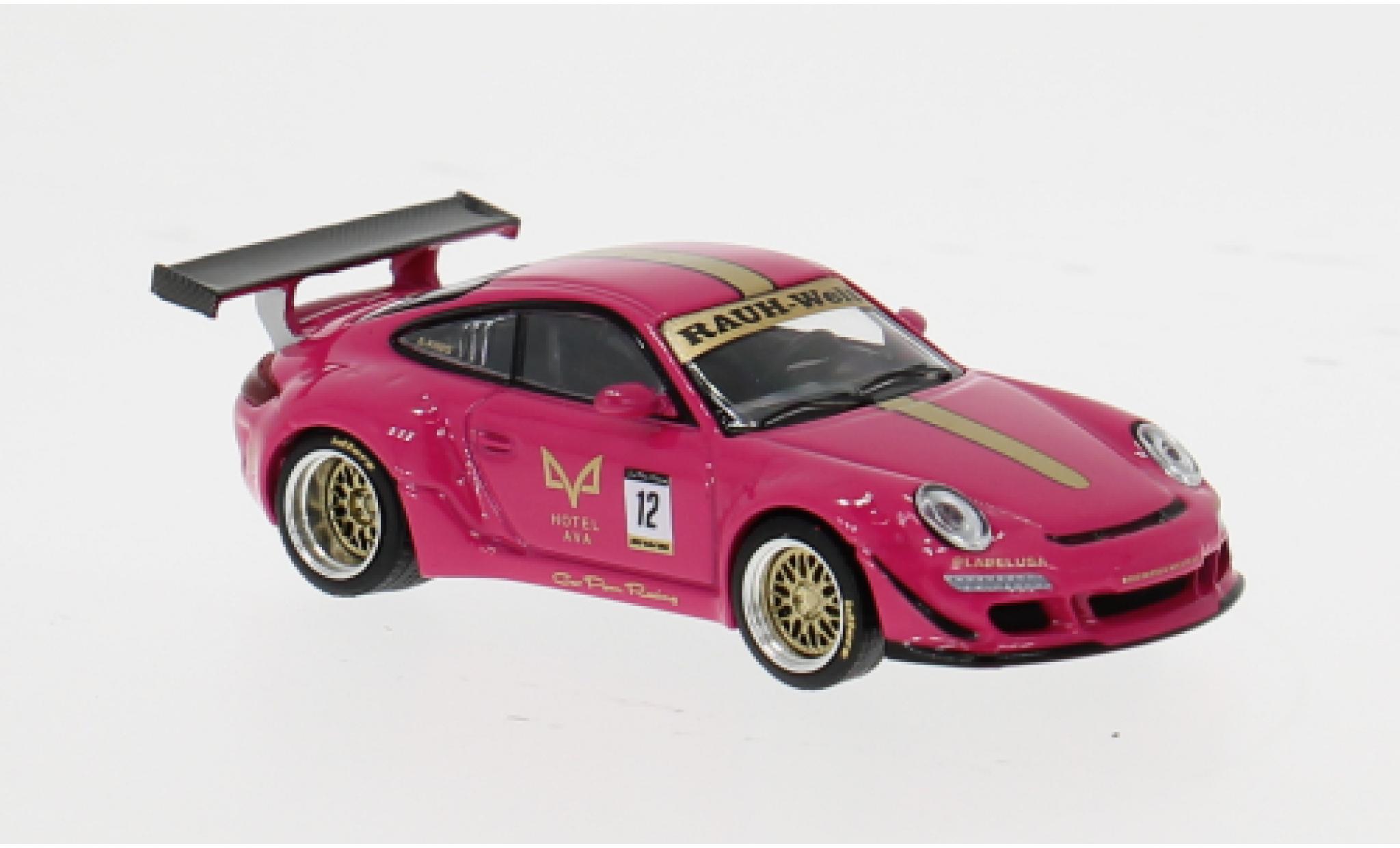 Porsche 997 RWB 1/64 Pop Race *AVA pink 1:64 diecast model cars