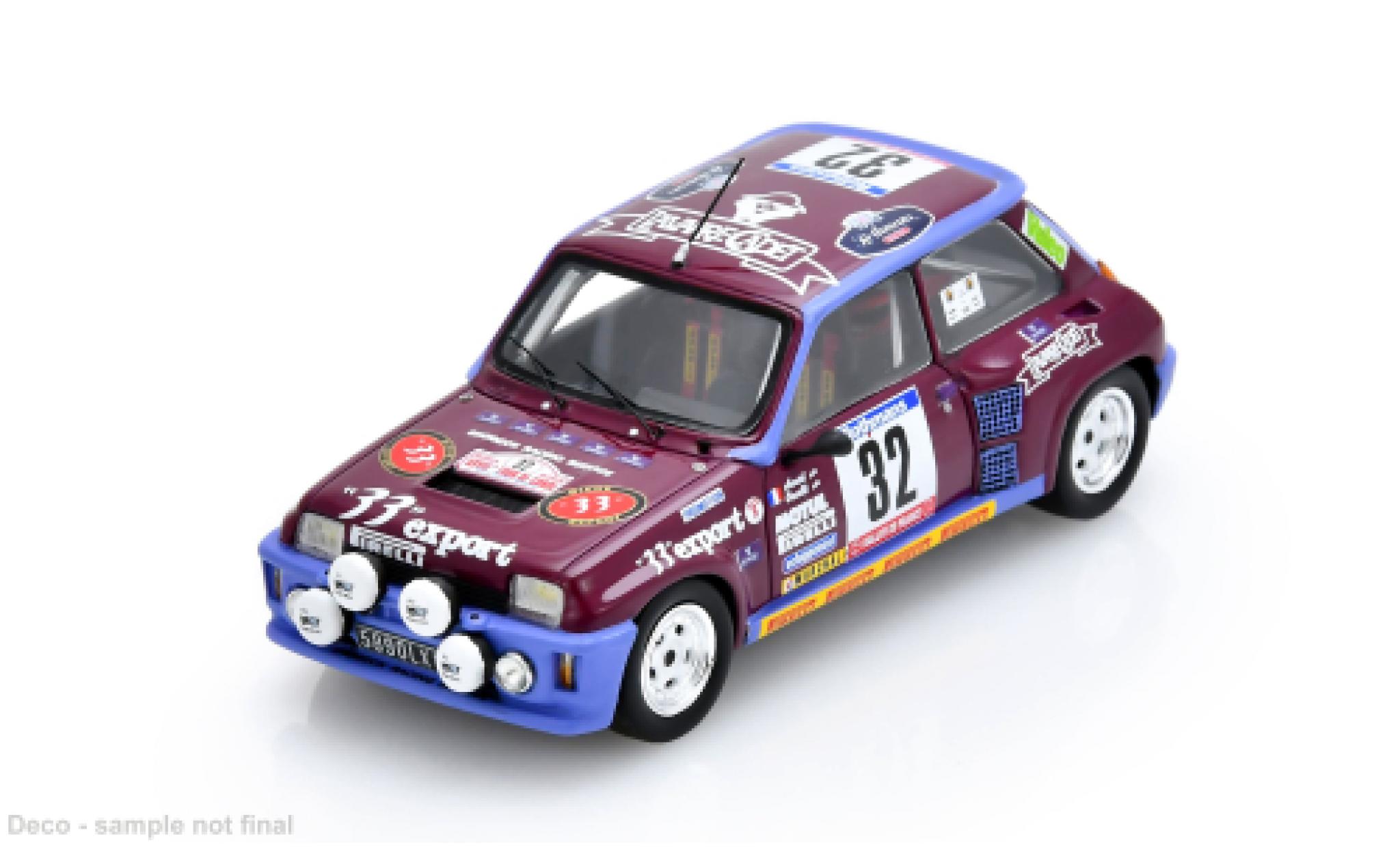Renault 5 1/43 Spark Turbo Tour de Corse 1984 #32 D.Auriol/B.Occelli 1:43 diecast model cars
