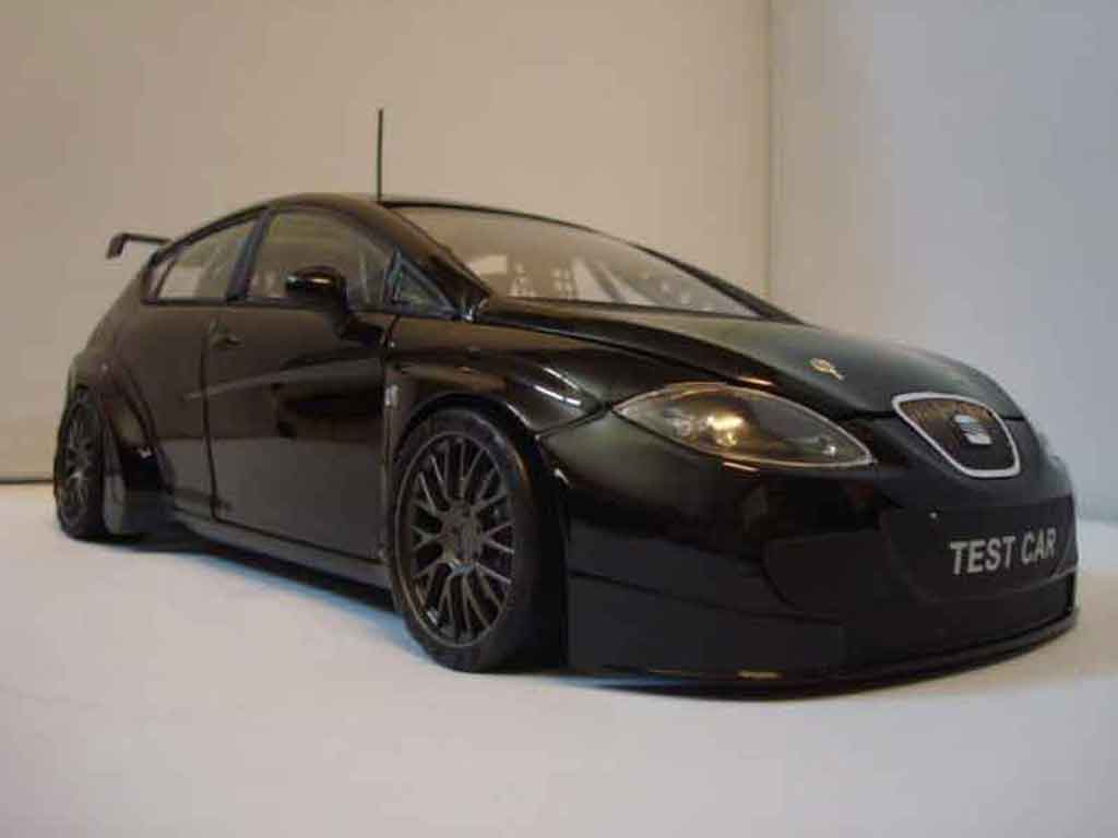 Coche miniatura Seat Leon 1/18 Guiloy wtcc test car noir - Coches