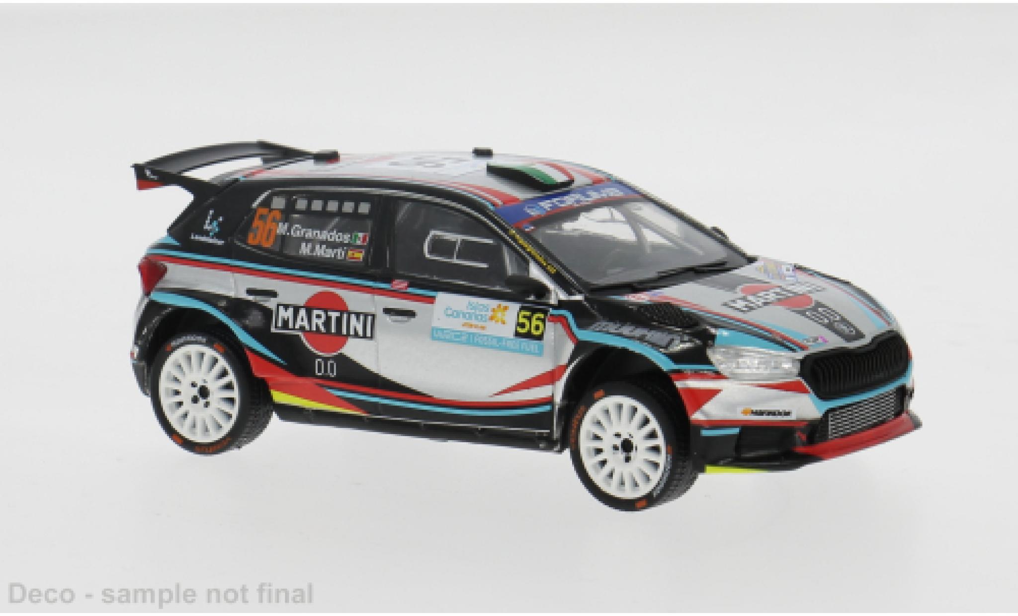 Skoda Fabia 1/43 IXO RS Rally2 Rally Islas Canaris 2025 #56 M.Granados/M.Marti 1:43 diecast model cars