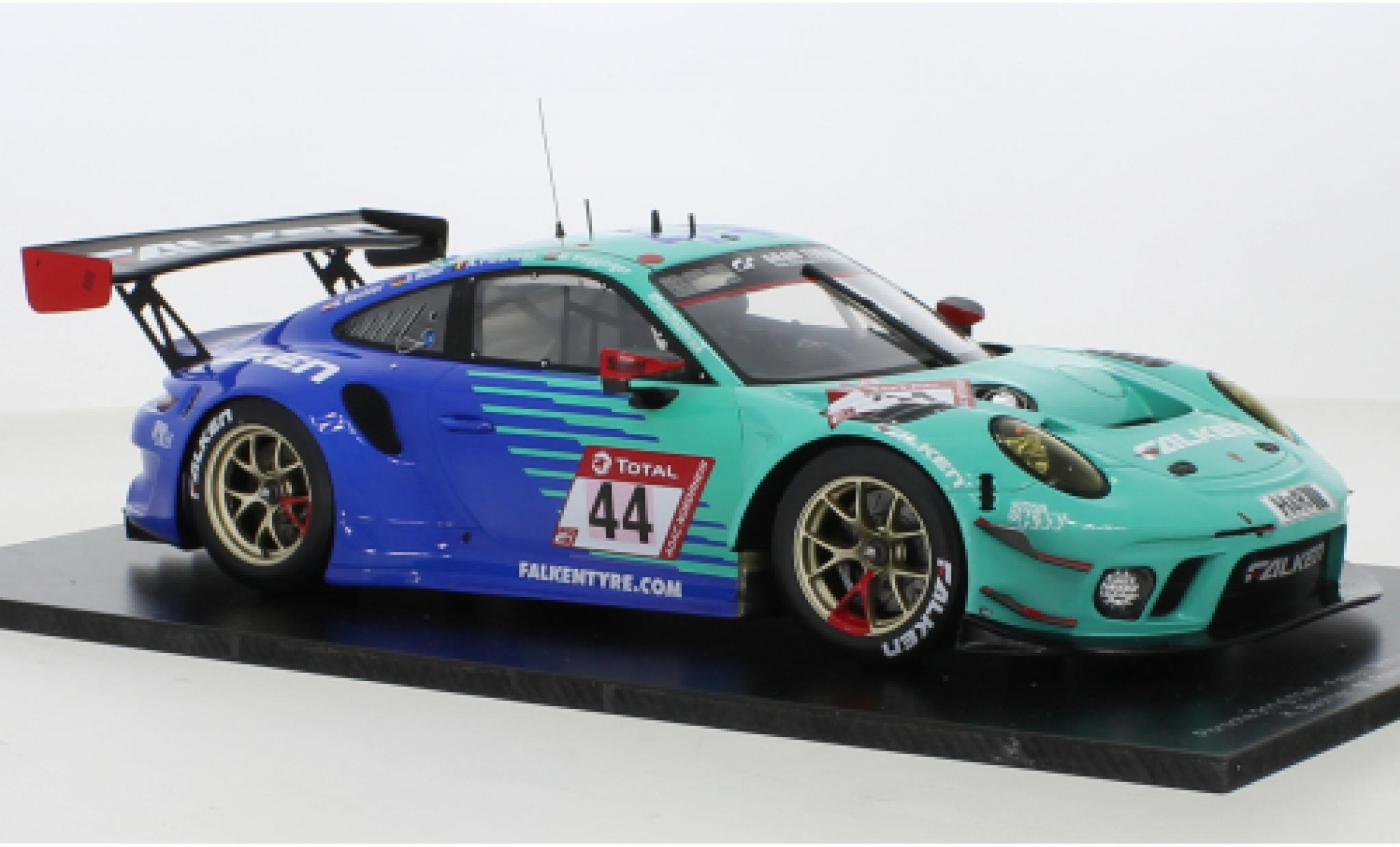 Diecast model cars Porsche 991 GT3 R 1/18 Spark 911 No.44 Falken