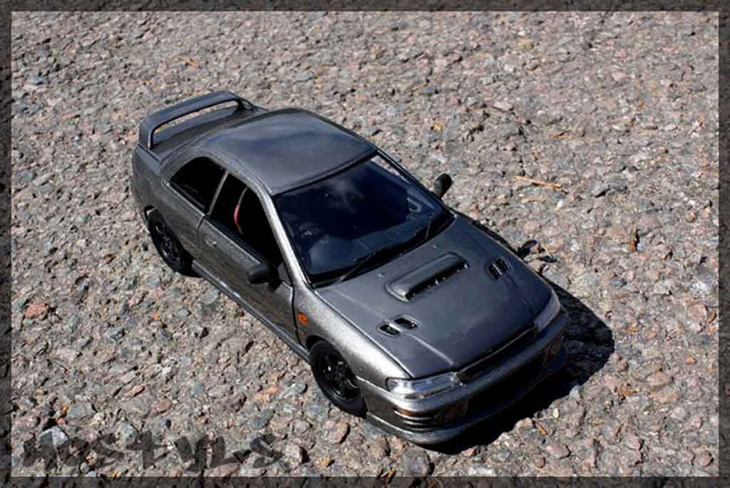 Subaru Impreza WRX Type R 1/18 Autoart WRX Type R gt turbo sti grey carbone