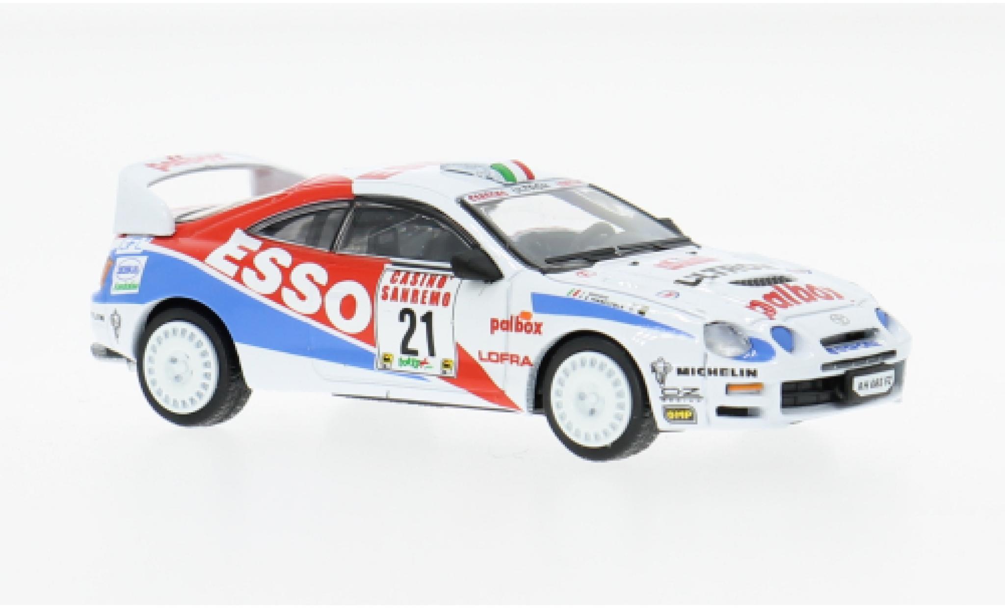 Toyota Celica 1/64 BM Creations ST205 Rally San Remo 1996 Esso #21 G.Pianezzola/L.Roggia 1:64 diecast model cars