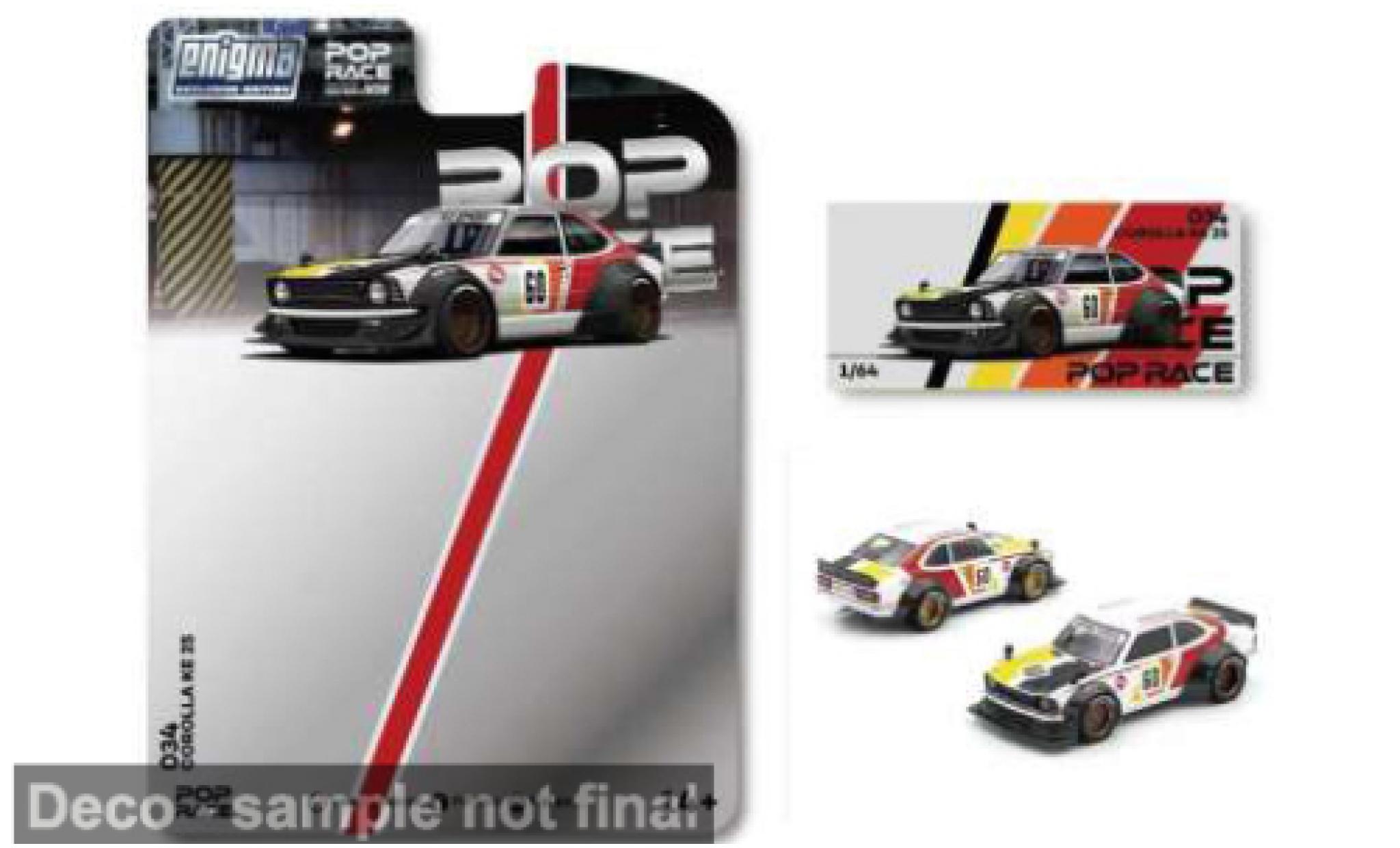 Toyota Corolla 1/64 Pop Race KE25 schwarz/Dekor 1:64 diecast model cars
