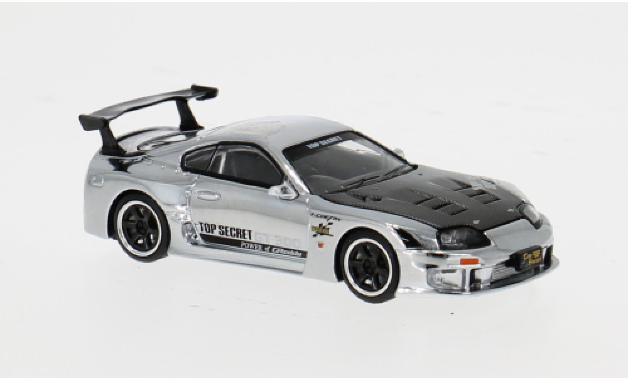 Toyota Supra 1/64 Pop Race GT300 silver 1:64 diecast model cars