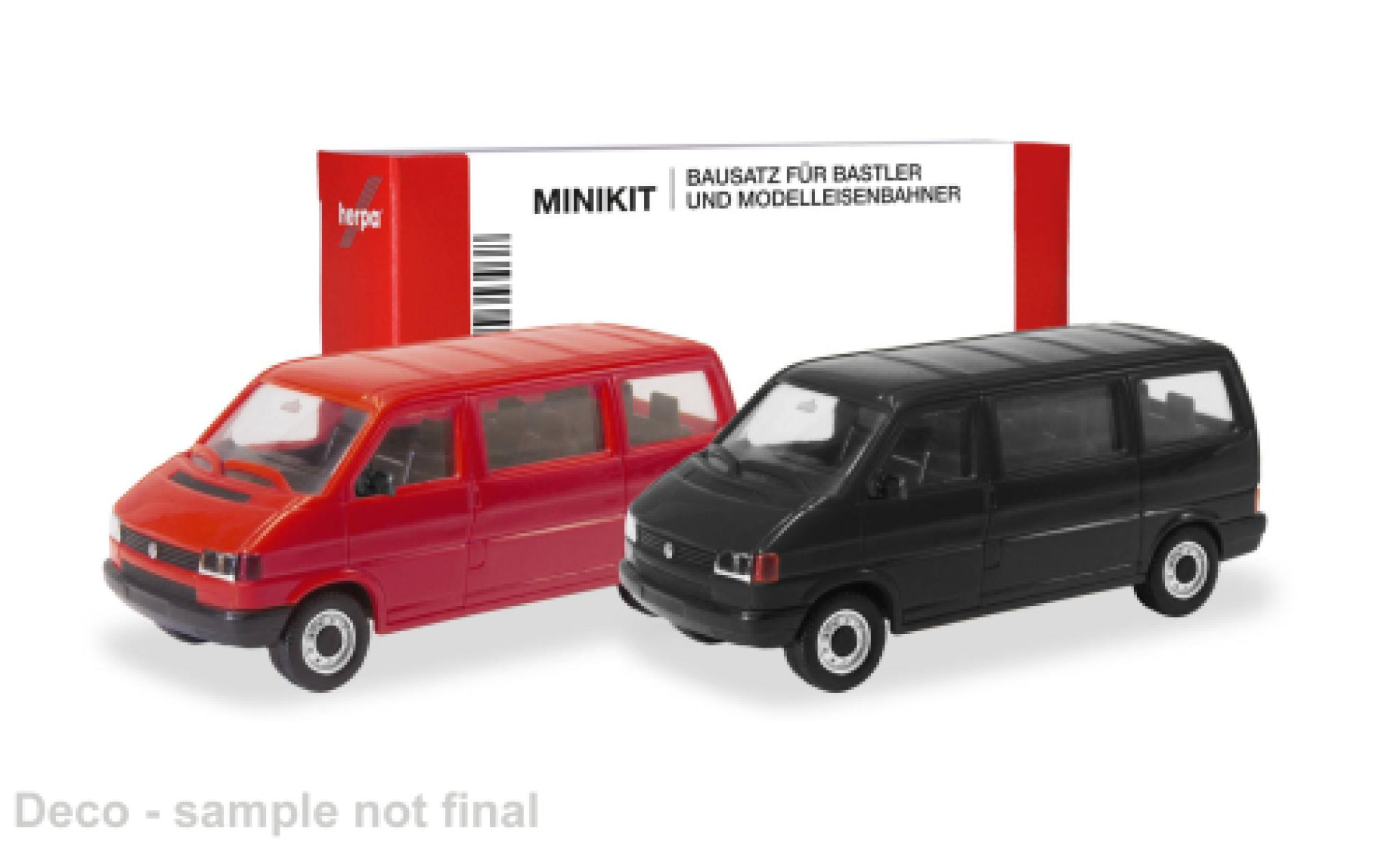 Volkswagen T4 1/87 Herpa MiniKit rot/schwarz 1:87 diecast model cars